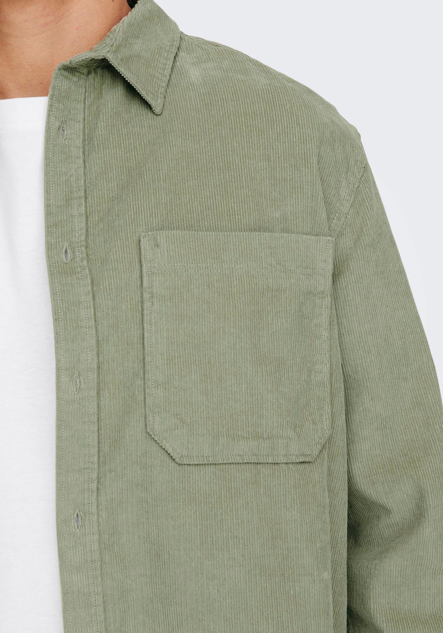 ONLY & SONS Overhemd met lange mouwen OS ONSALP RLX 2PKT WASHD COR
