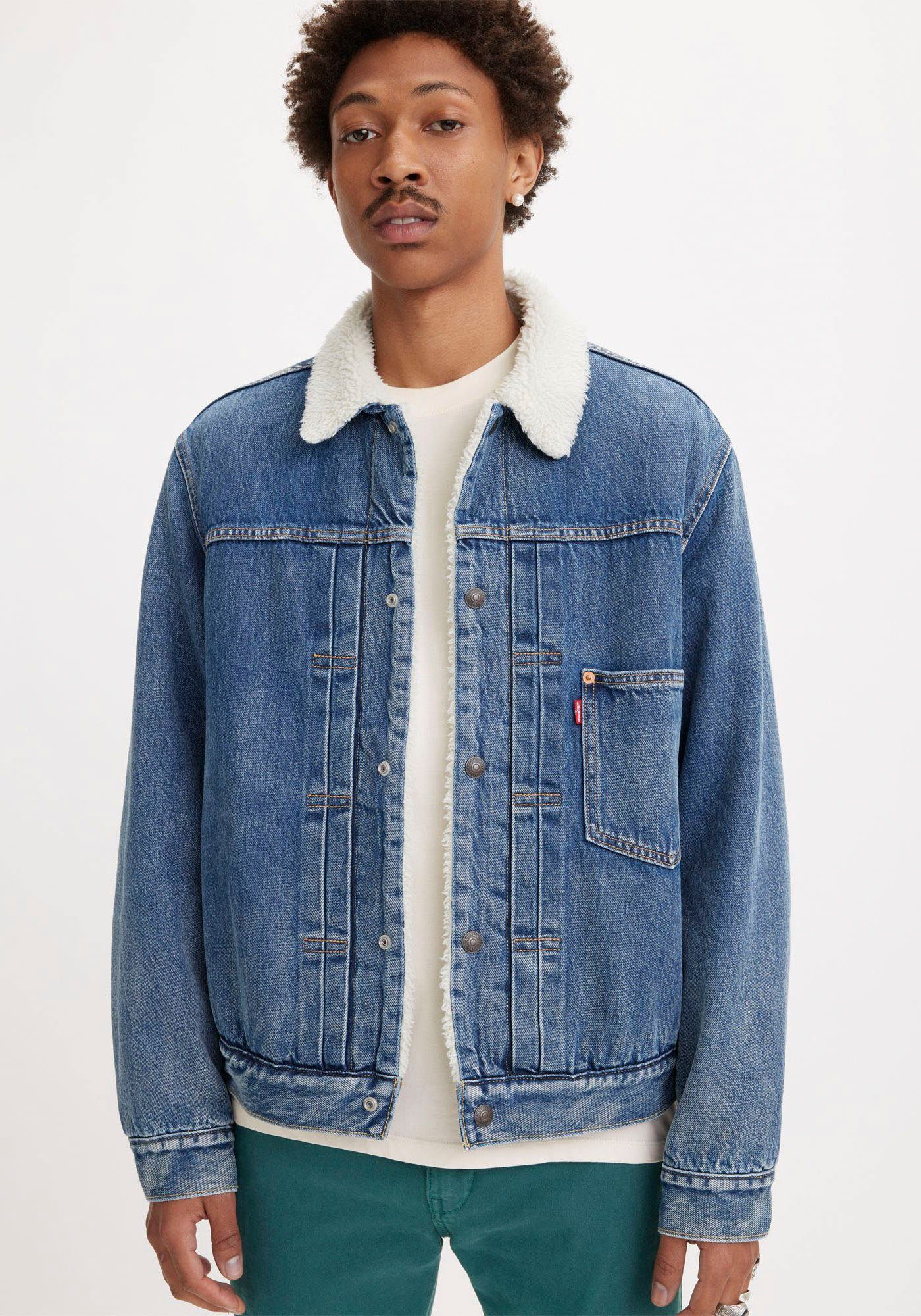 Levi's® Jeansjack SHERPA TRUCKER met warm sherpa-voering