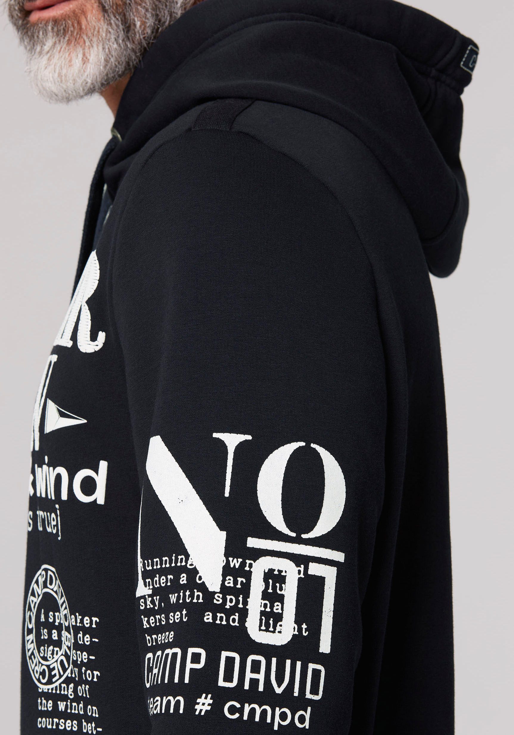 CAMP DAVID Hoodie met logo-prints