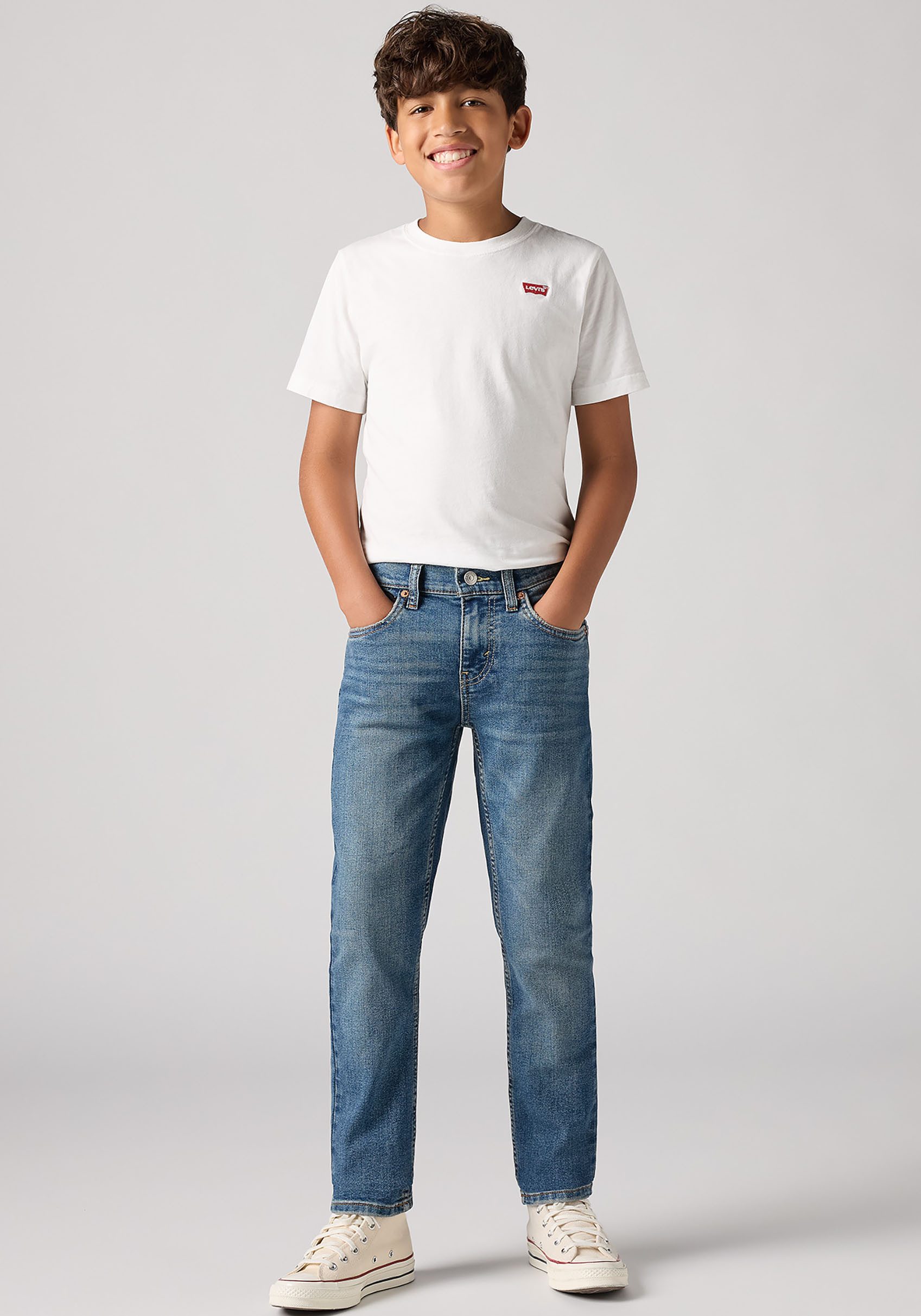 Levi's Kidswear Stretch jeans LVB 512 SLIM TAPER JEAN jongens jeans maat 14 (164) blauw