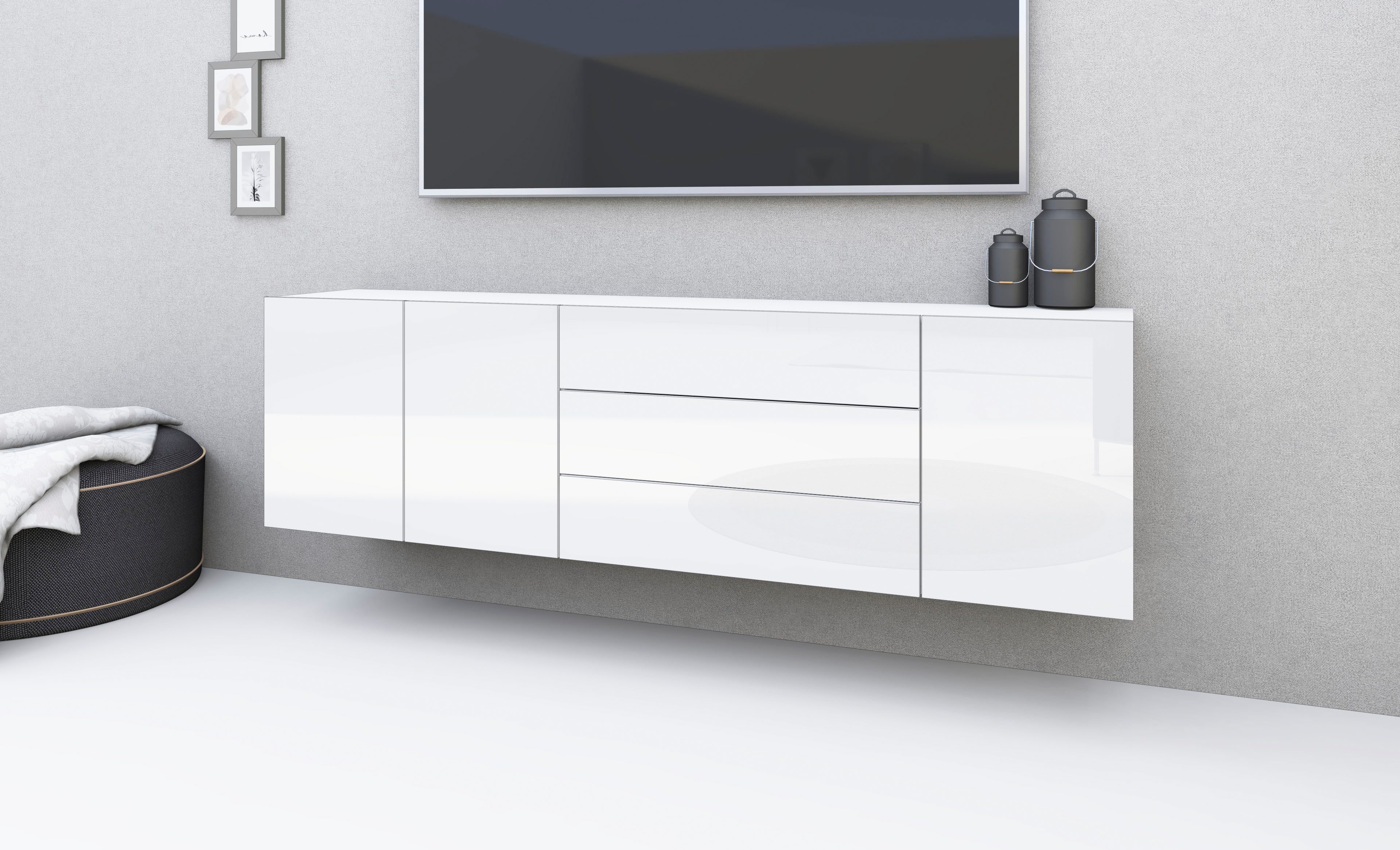 borchardt Möbel Dressoir Sophia Breedte 190 cm, hangend en staand te monteren