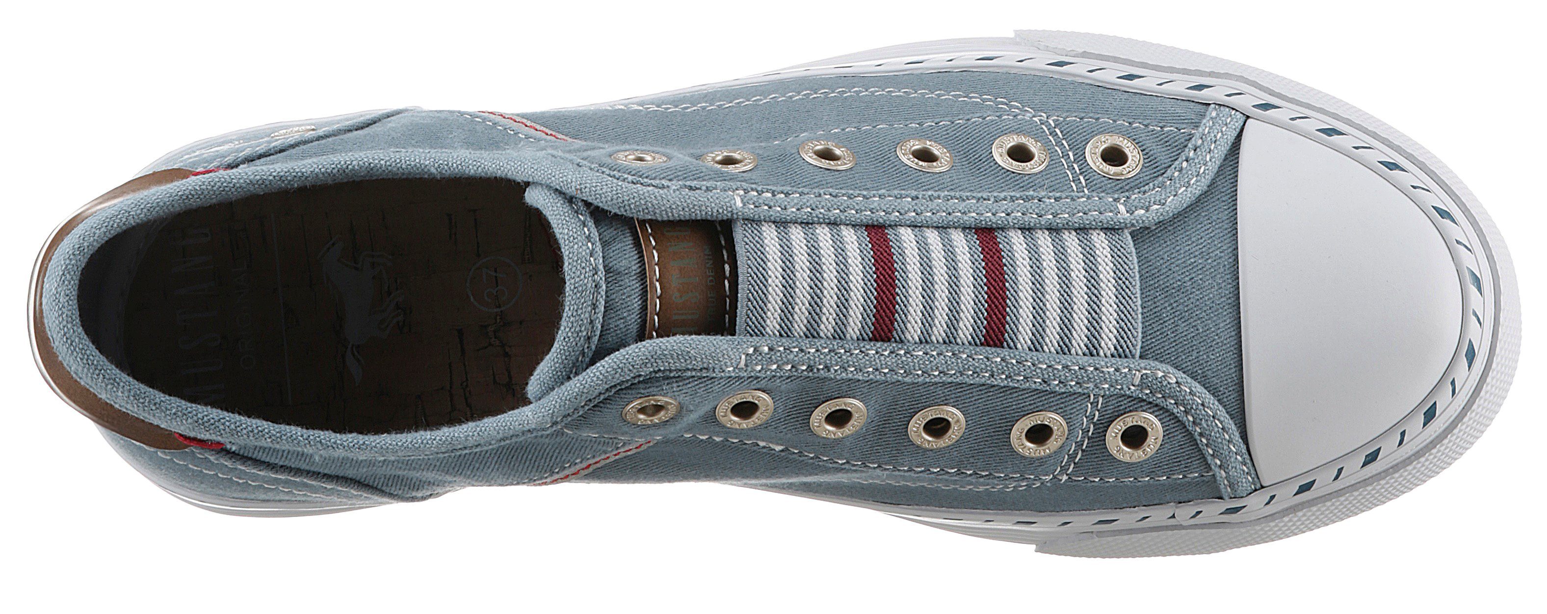 Mustang Shoes Slip-on sneakers Instapschoen, Vrijetijdsschoen Slippers, instapschoenen, vrijetijdsschoenen met praktische elastische band