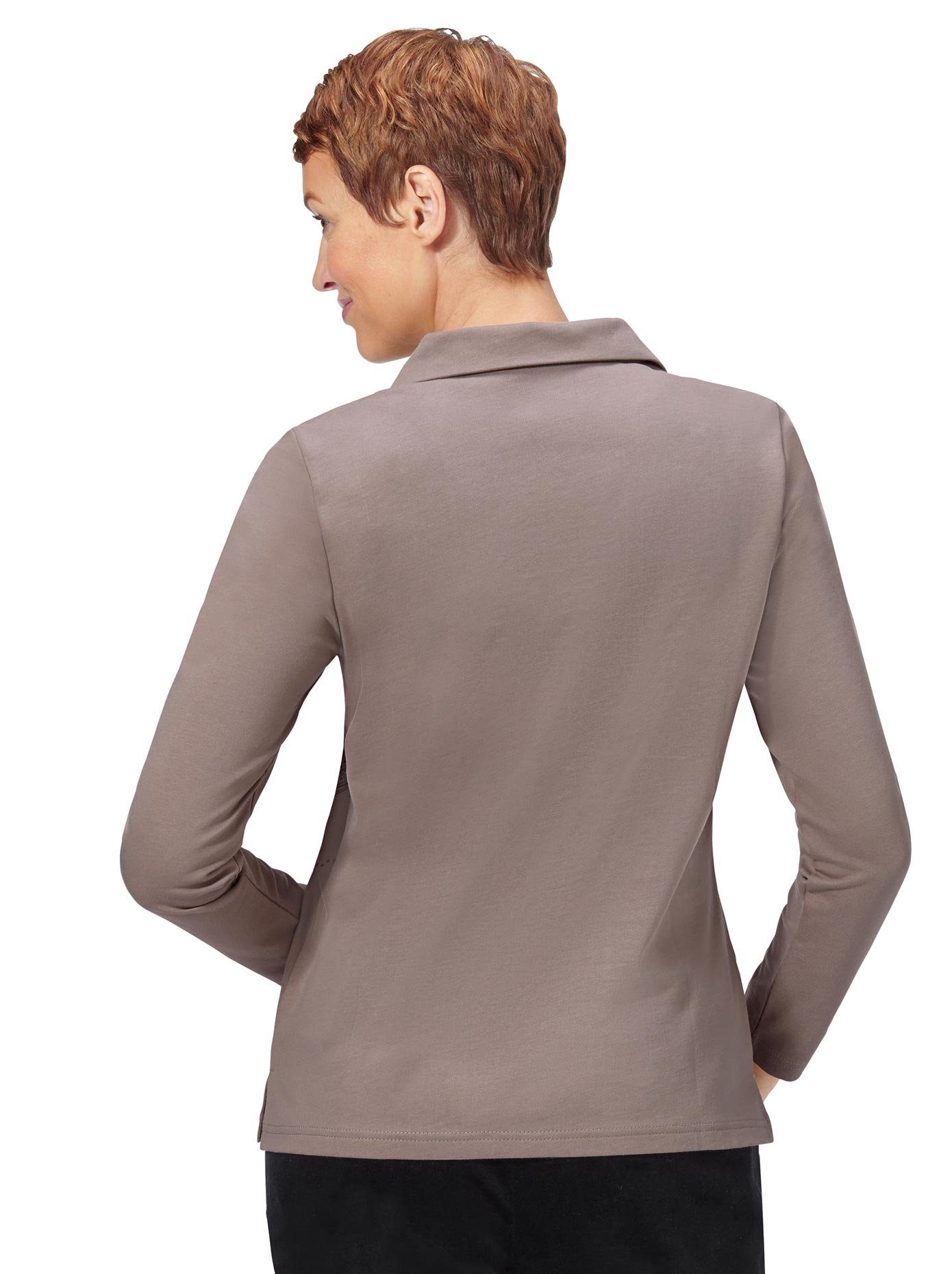 Classic Basics Poloshirt met lange mouwen Wintershirt (1-delig)