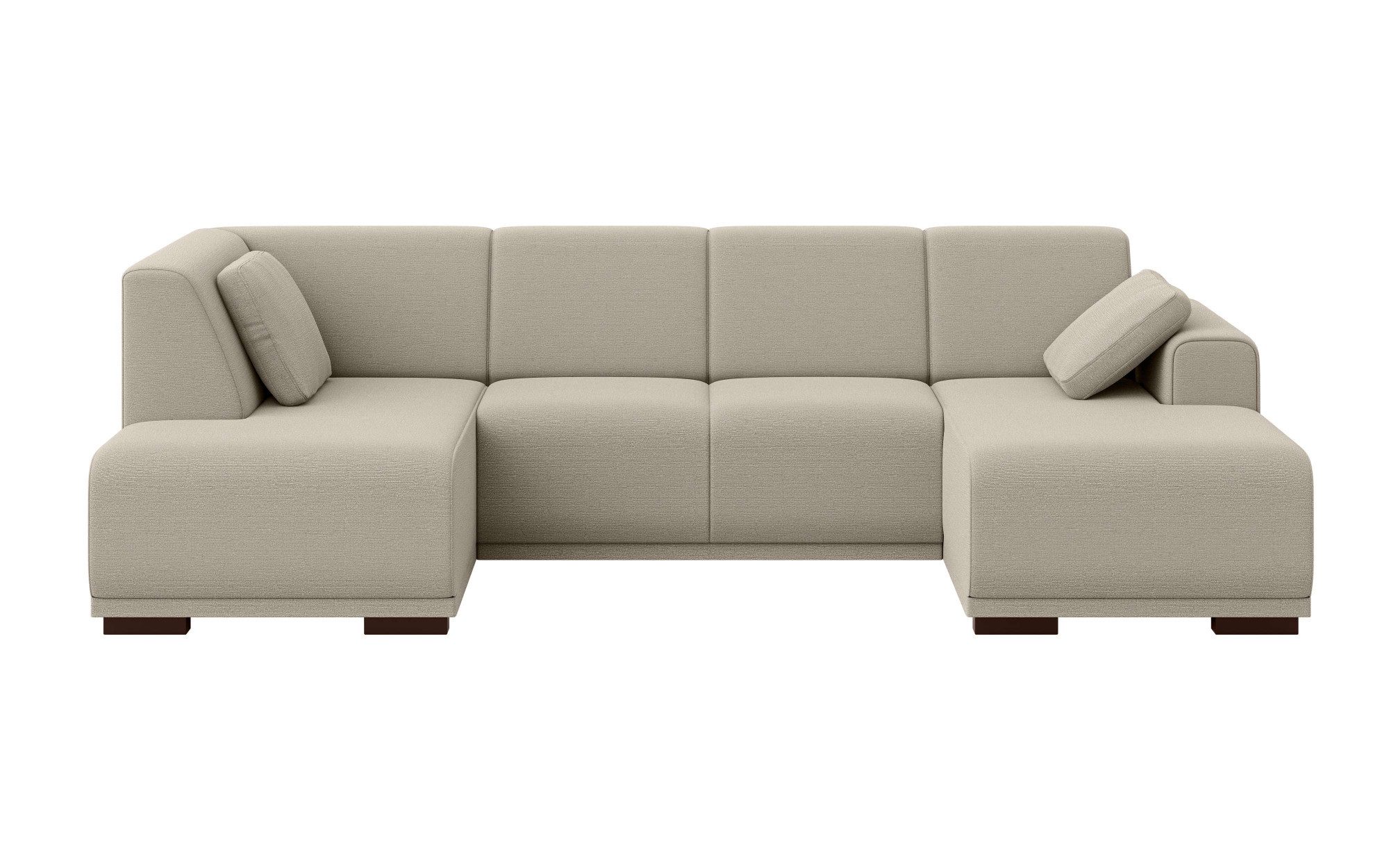 Home affaire Zithoek BORNHOLM U-vorm met chaise longue rechts/links, B/D/H: 300/162/85 cm U-vorm met golvende ondervering, chaise longue rechts of links bestelbaar