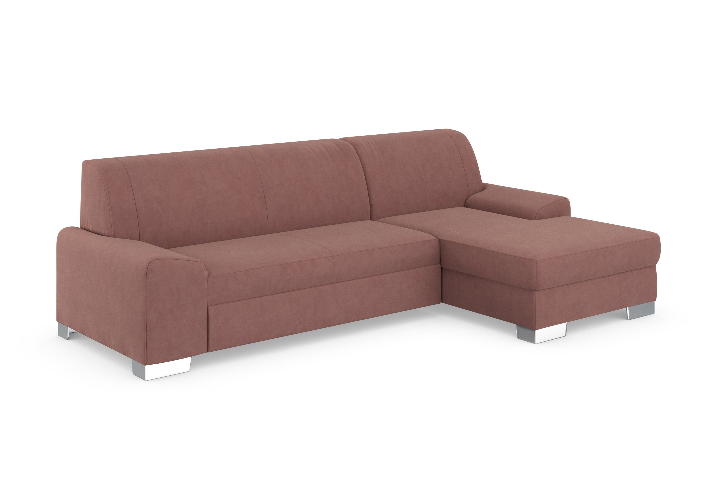 DOMO collection Hoekbank Anzio L-vorm, met bedfunctie, bonnellvering, hoogwaardig, breedte 271 cm