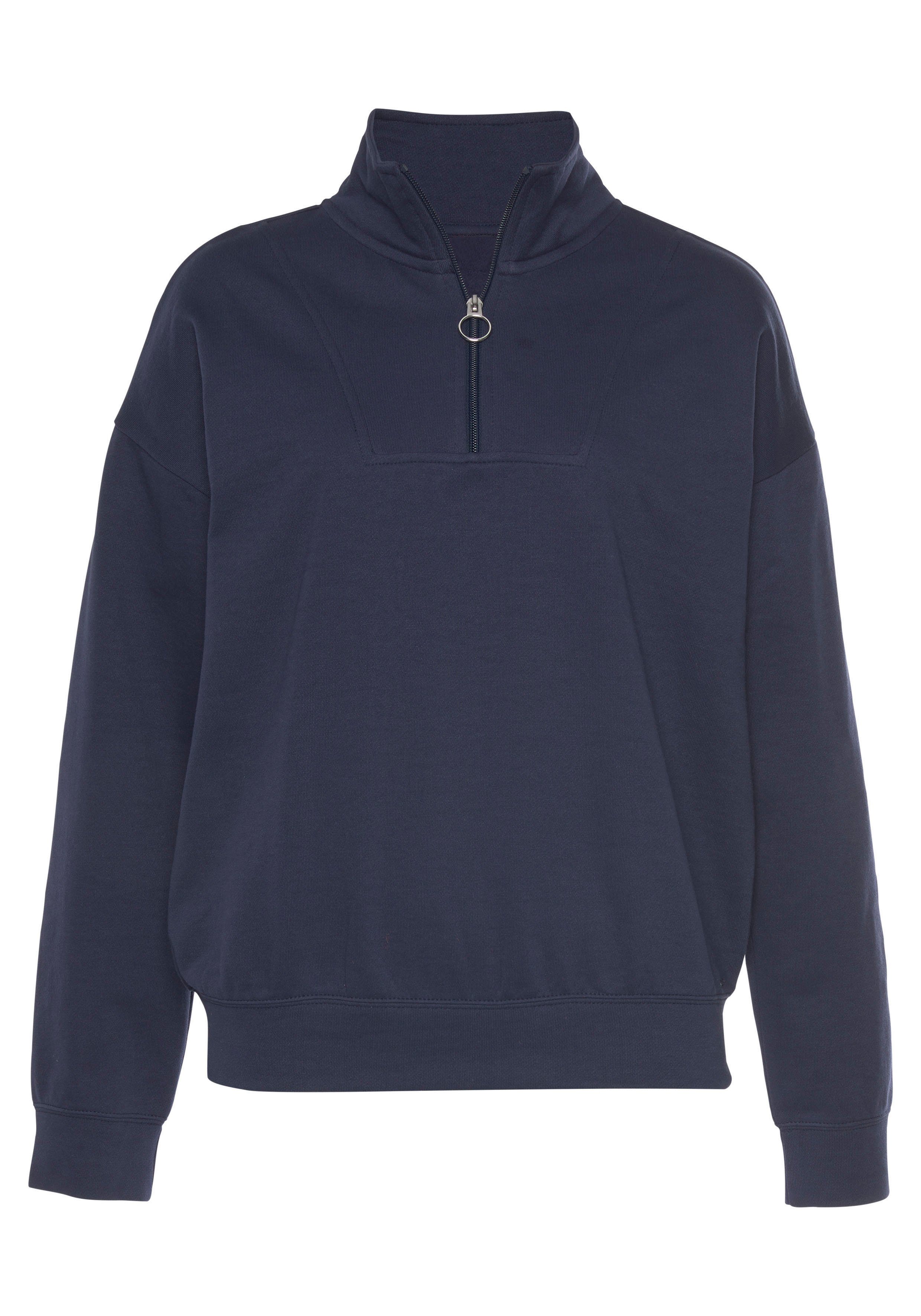 H.I.S Sweatshirt Troyer met opstaande kraag Troyer in maritieme stijl, loungewear
