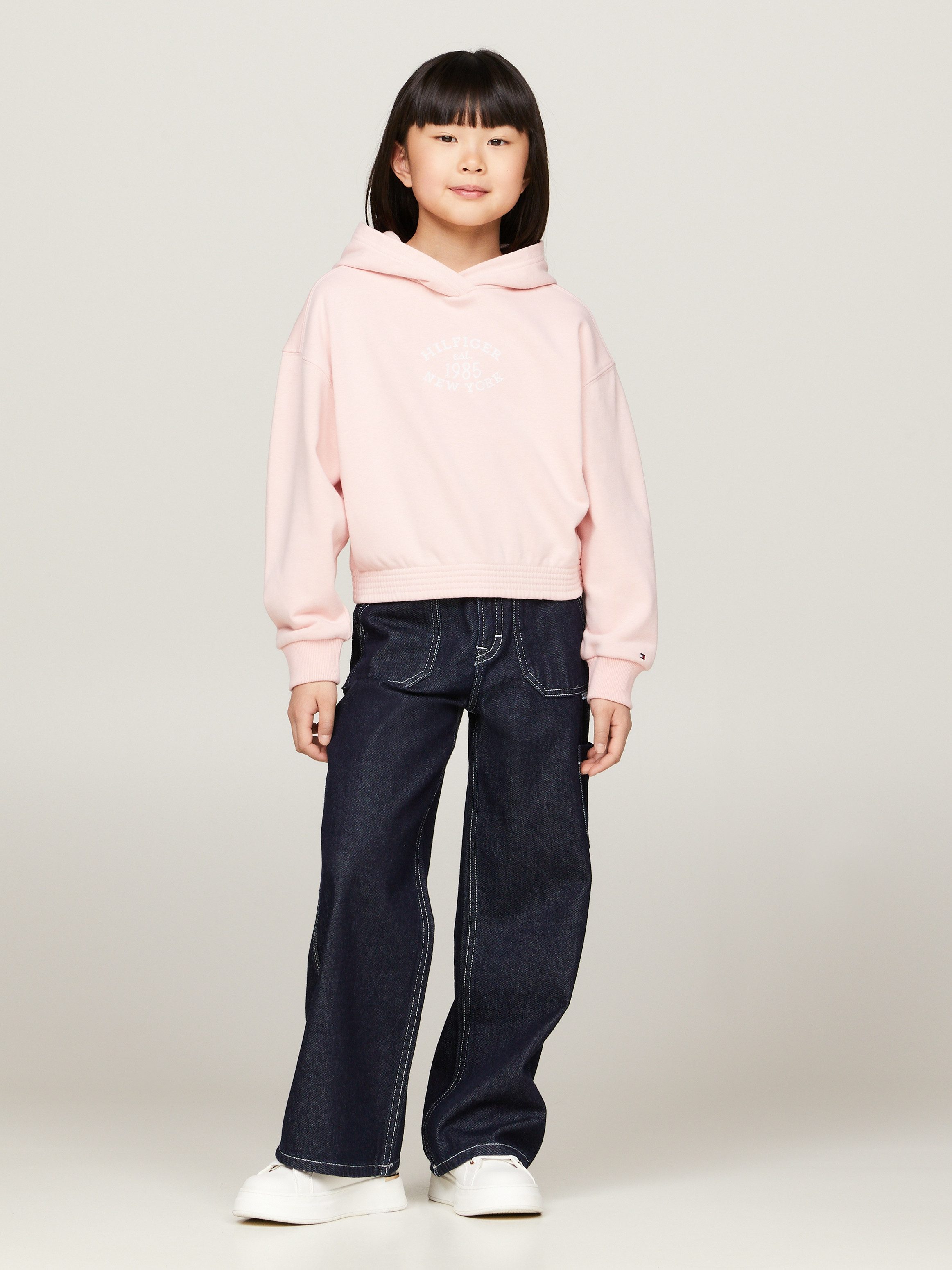Tommy Hilfiger Hoodie MONOTYPE FLOCK HOODIE Kinderen tot 16 jaar met logo-opdruk