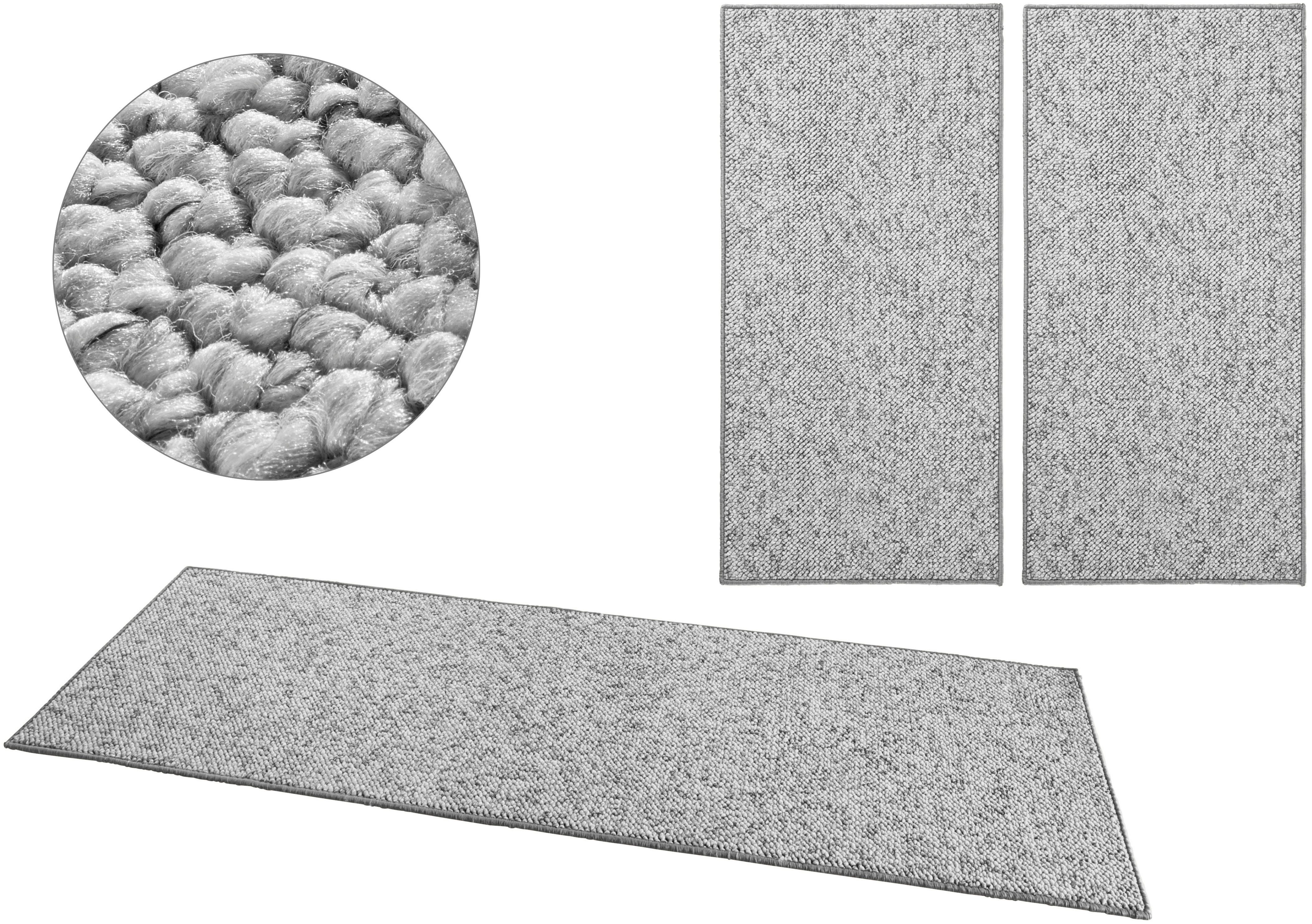 HANSE Home Set slaapkamerkleedjes Wolly 2 Slaapkamerkleed, 3-delige loper set, unikleur, korte pool, bedloper