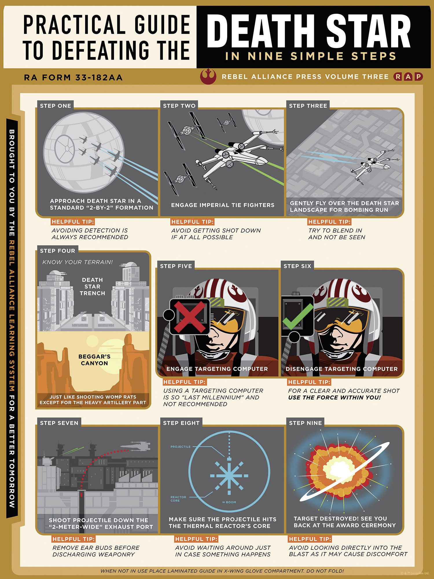 Komar Artprint Star Wars Death Star Defeating Guide 300 x 280 cm (breedte x hoogte) - behang, vlies, woonkamer, slaapkamer (1 stuk)