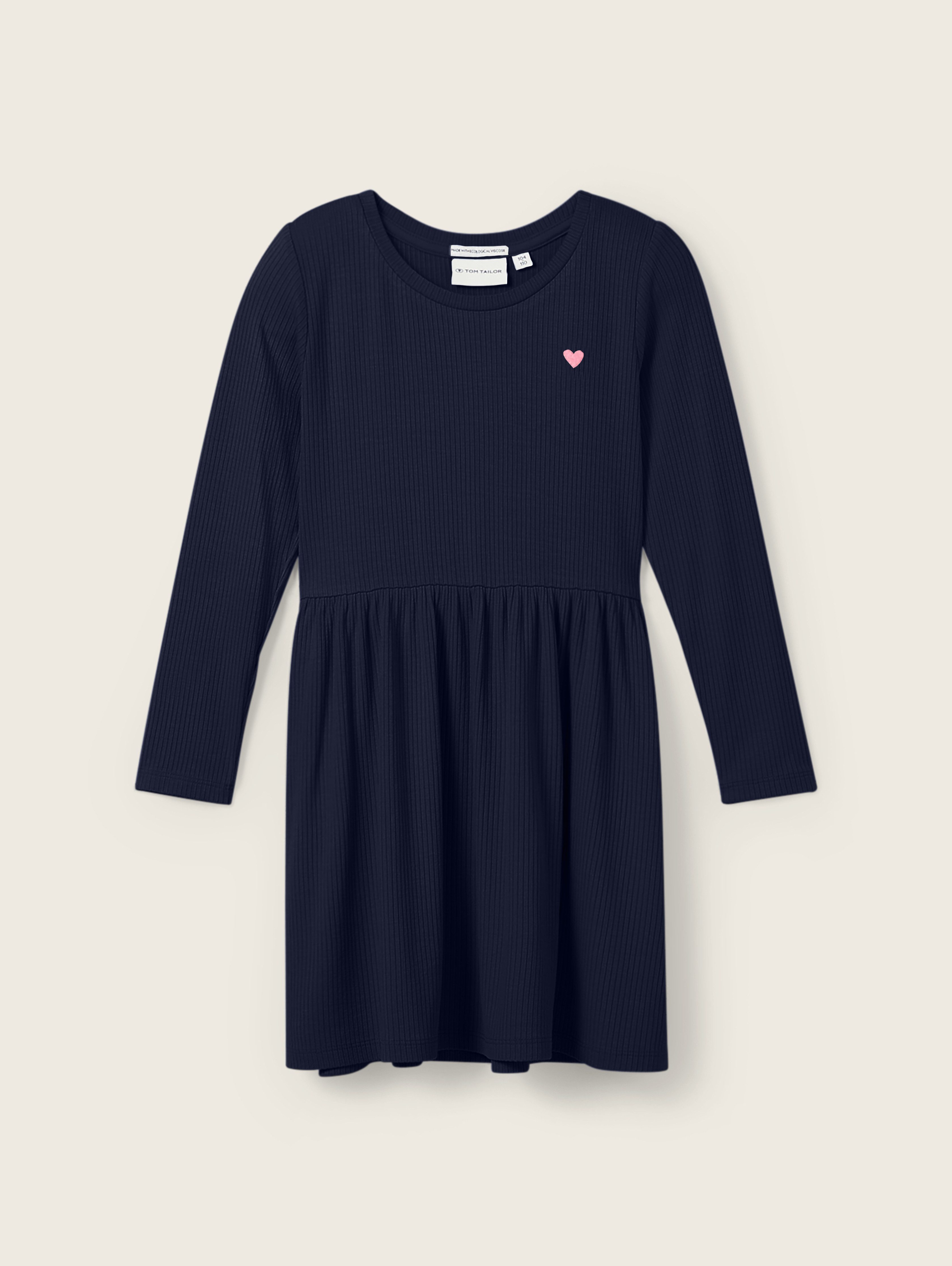 Tom Tailor Midi-jurk in rib-look, met stretch