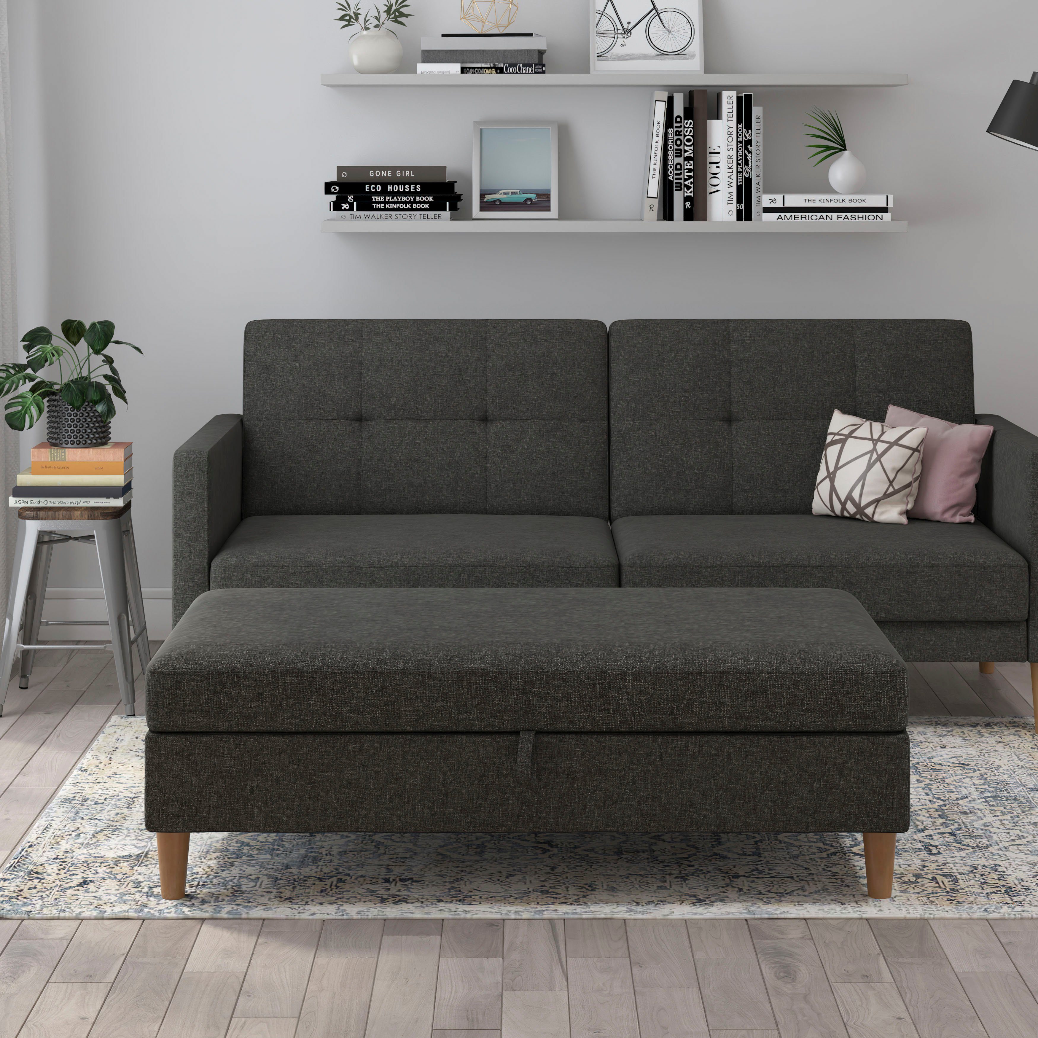 Dorel Home Hocker met bergruimte Lilly met bergruimte, vrij in ruimte plaatsbaar, zithoogte 43 cm (1 stuk)