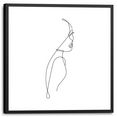 reinders! artprint silhouet vrouwelijk - ingelijste artprint wit