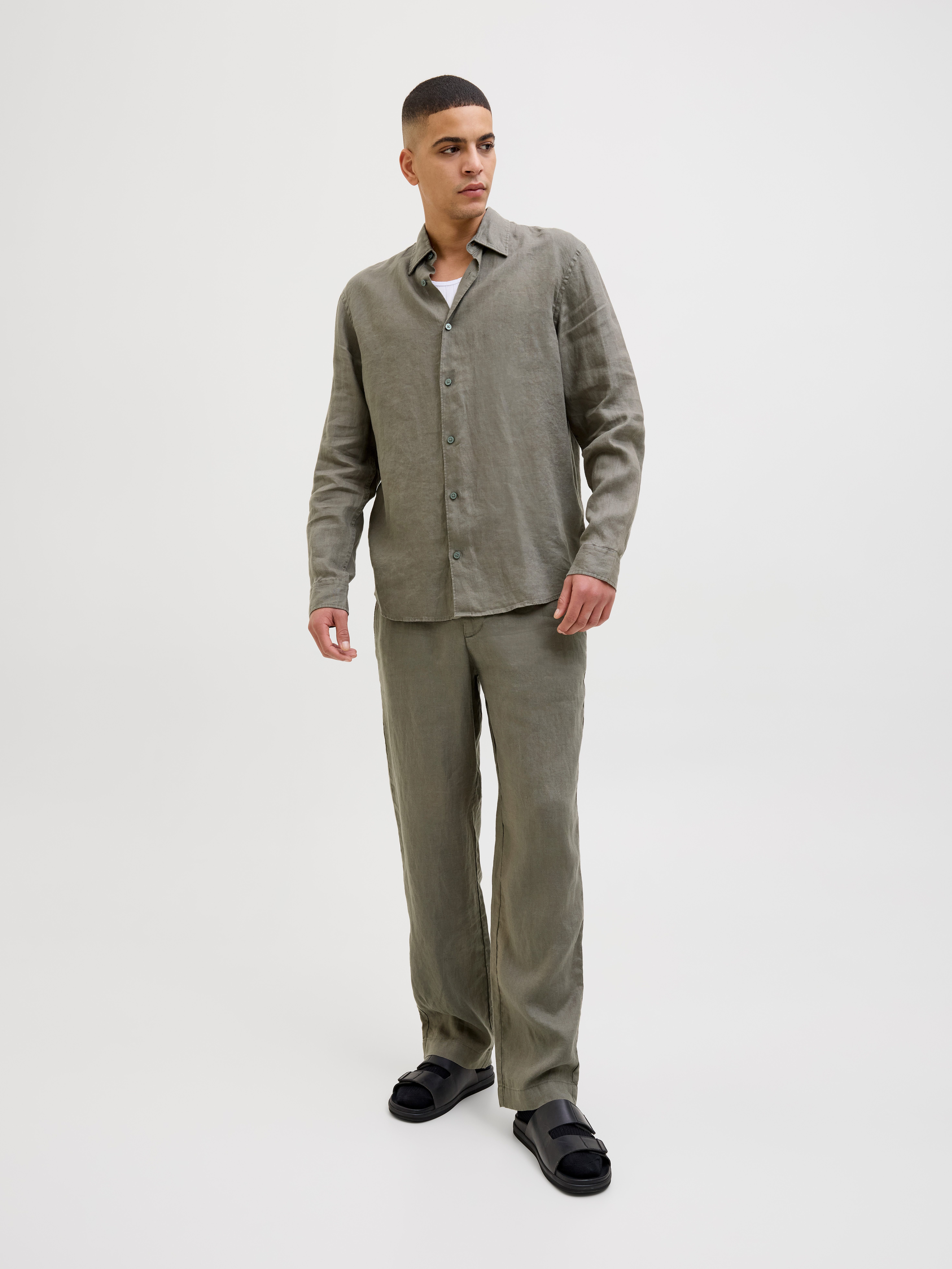 Jack & Jones Overhemd met lange mouwen JPRCCLAWRENCE LINEN L/S SHIRT SN