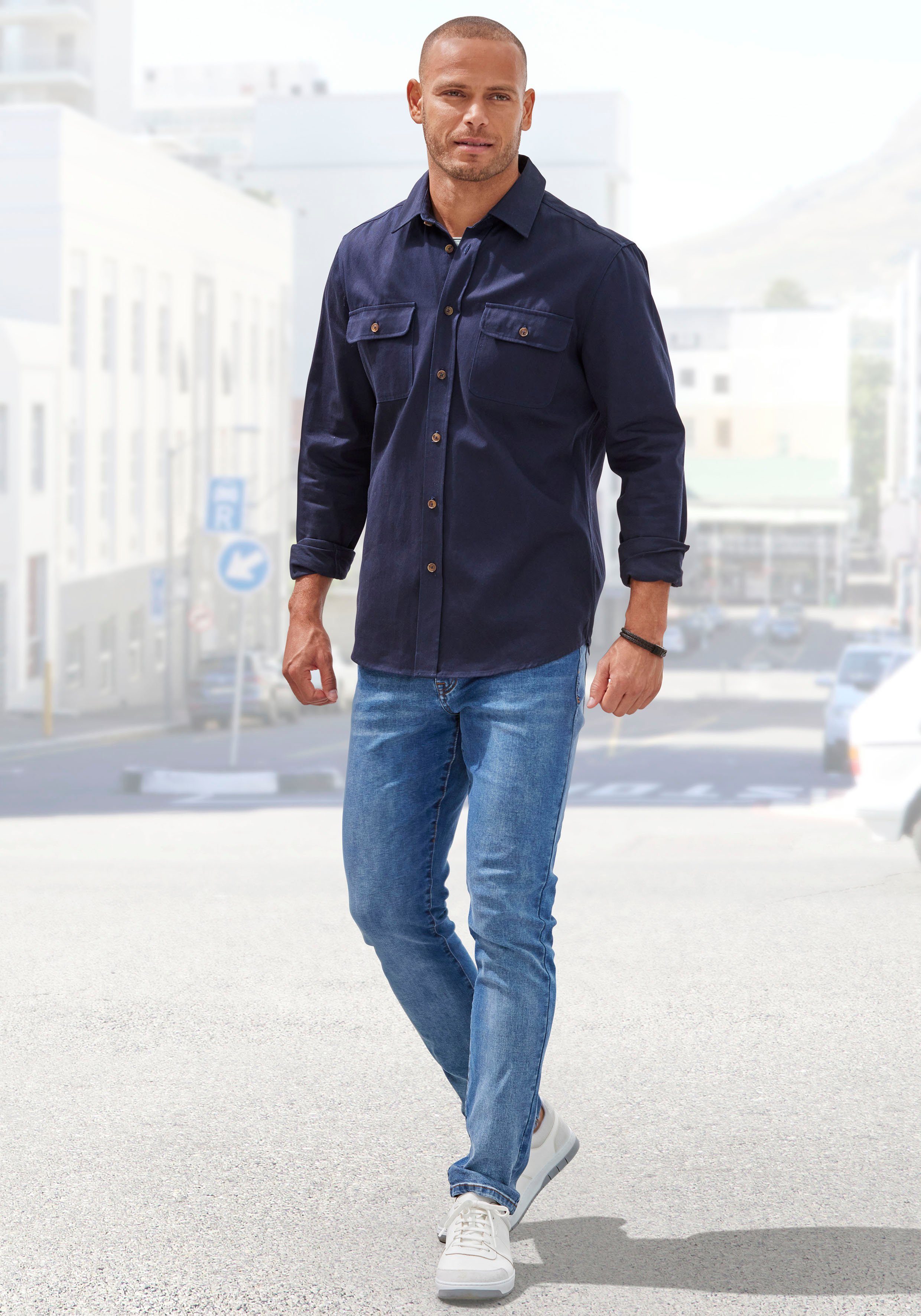 John Devin Overhemd met lange mouwen Coole overshirt