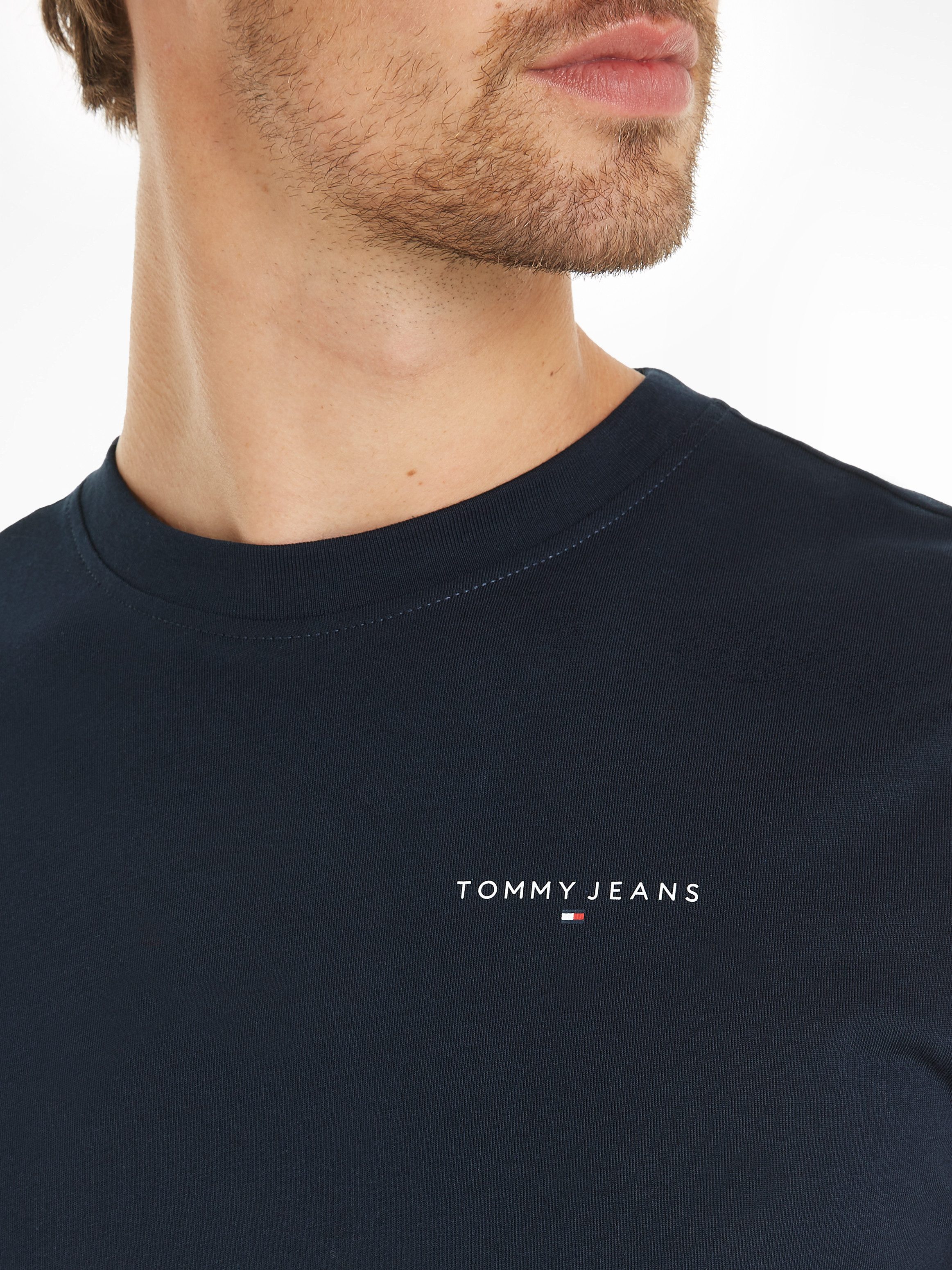 TOMMY JEANS T-shirt TJM SLIM LINEAR CHEST TEE EXT