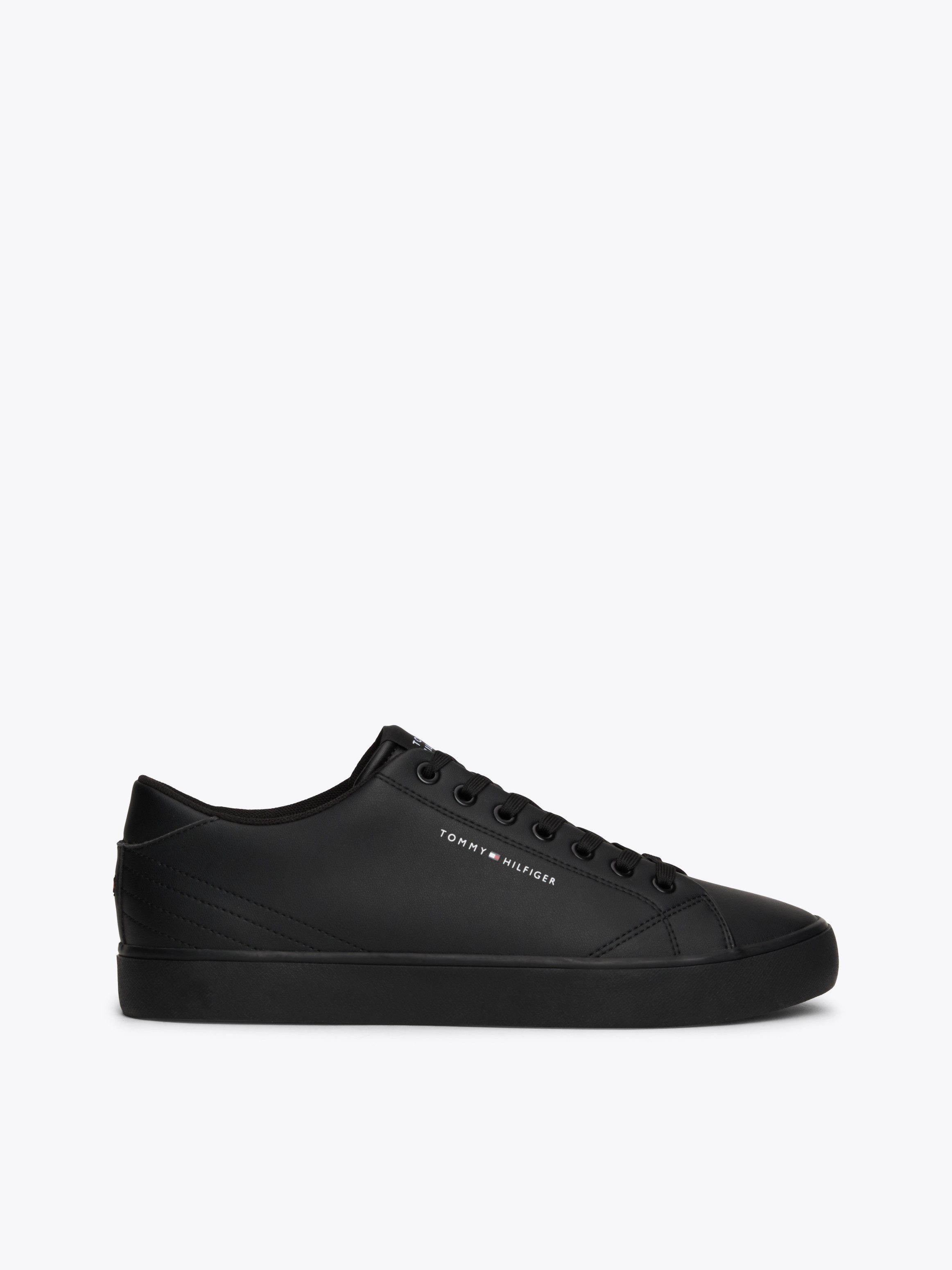 Tommy Hilfiger Sneakers TH HI VULC CORE LOW LEATHER ESS , vrijetijdsschoen, lage schoen, veterschoen met sierstiksels op de hiel