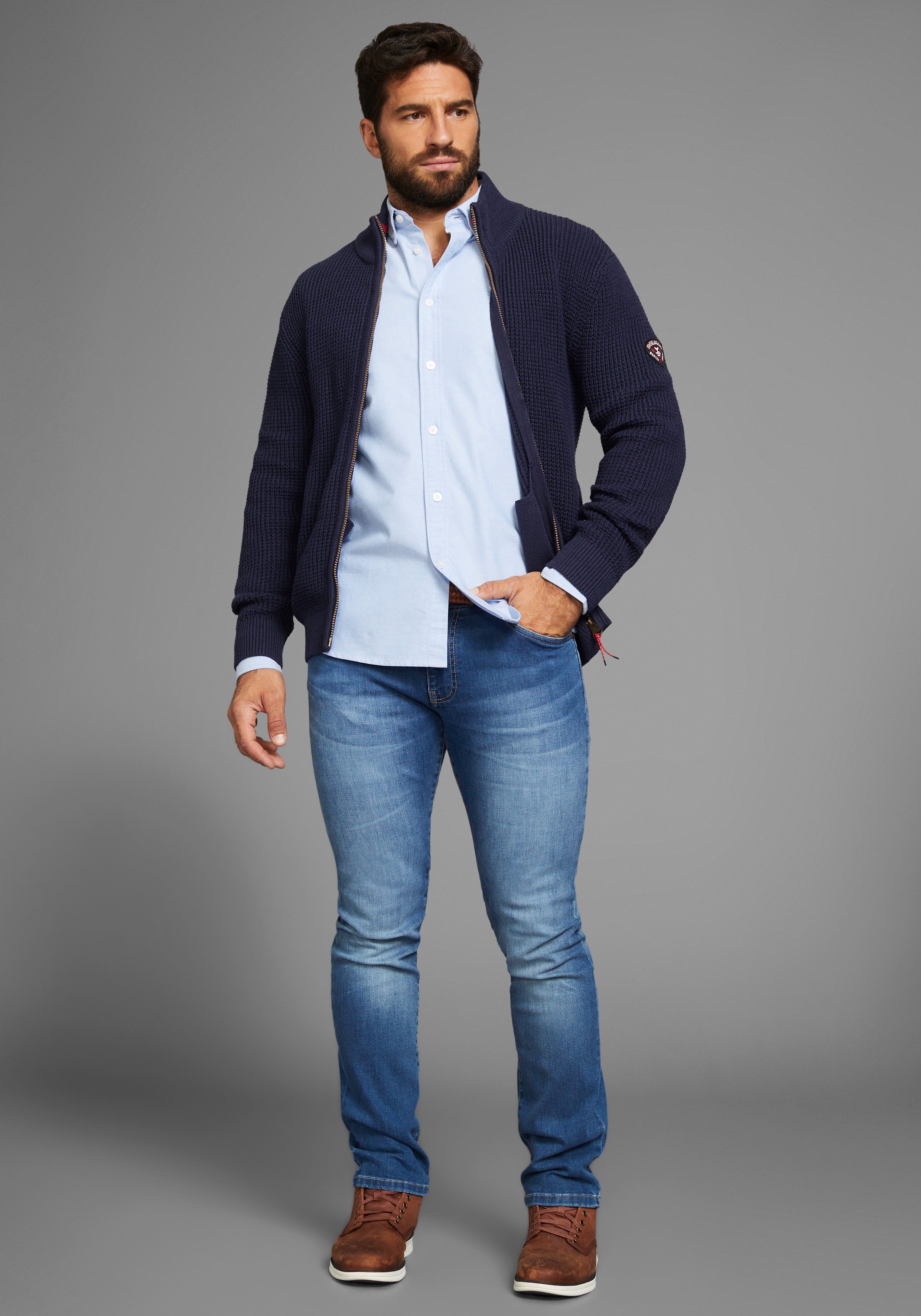 DELMAO Vest Tot maat 3XL met honingraatstructuur - nieuwe collectie