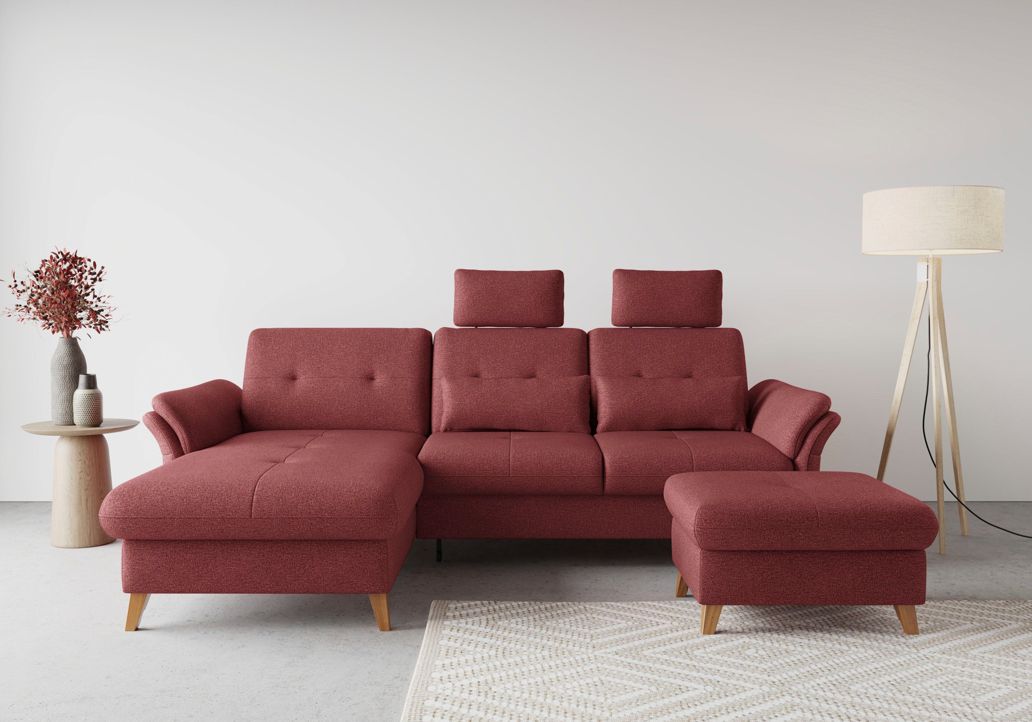 sit&more Hoekbank Göteborg Zitdiepteverstelling en binnenvering, naar keuze met slaapfunctie