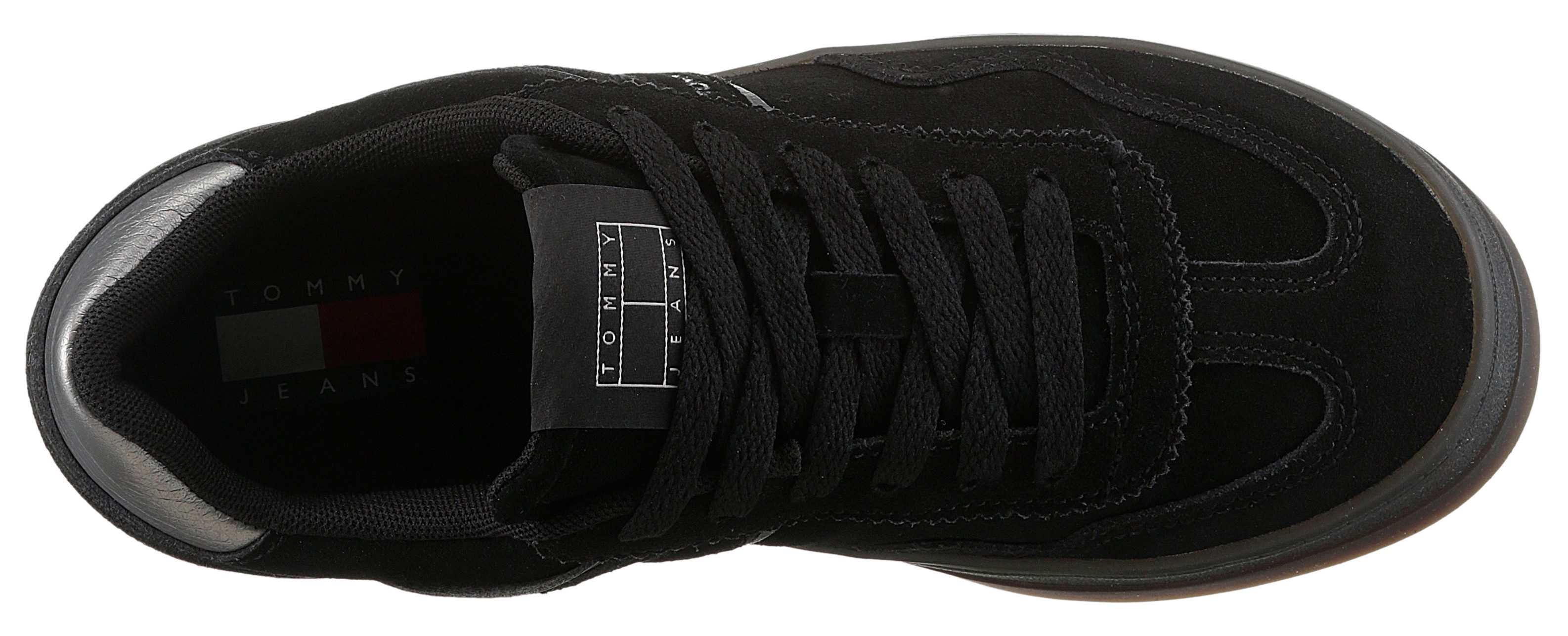 TOMMY JEANS Plateausneakers THE GREENWICH FLATFORM ELEVATED veterschoenen, vrijetijdsschoen, lage schoen met logo-applicatie