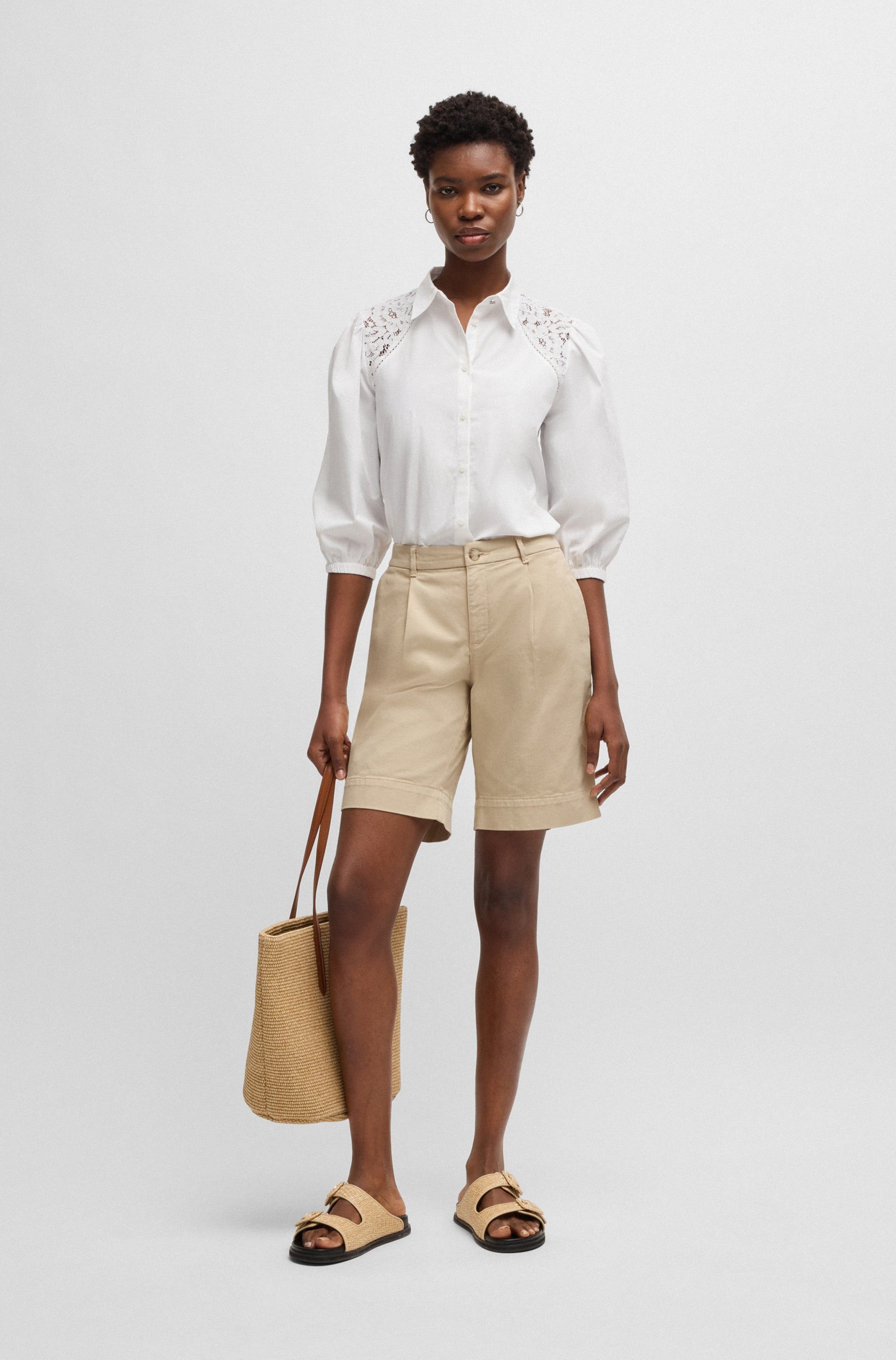 Boss Orange Chino-short Taggie Premium Damesmode