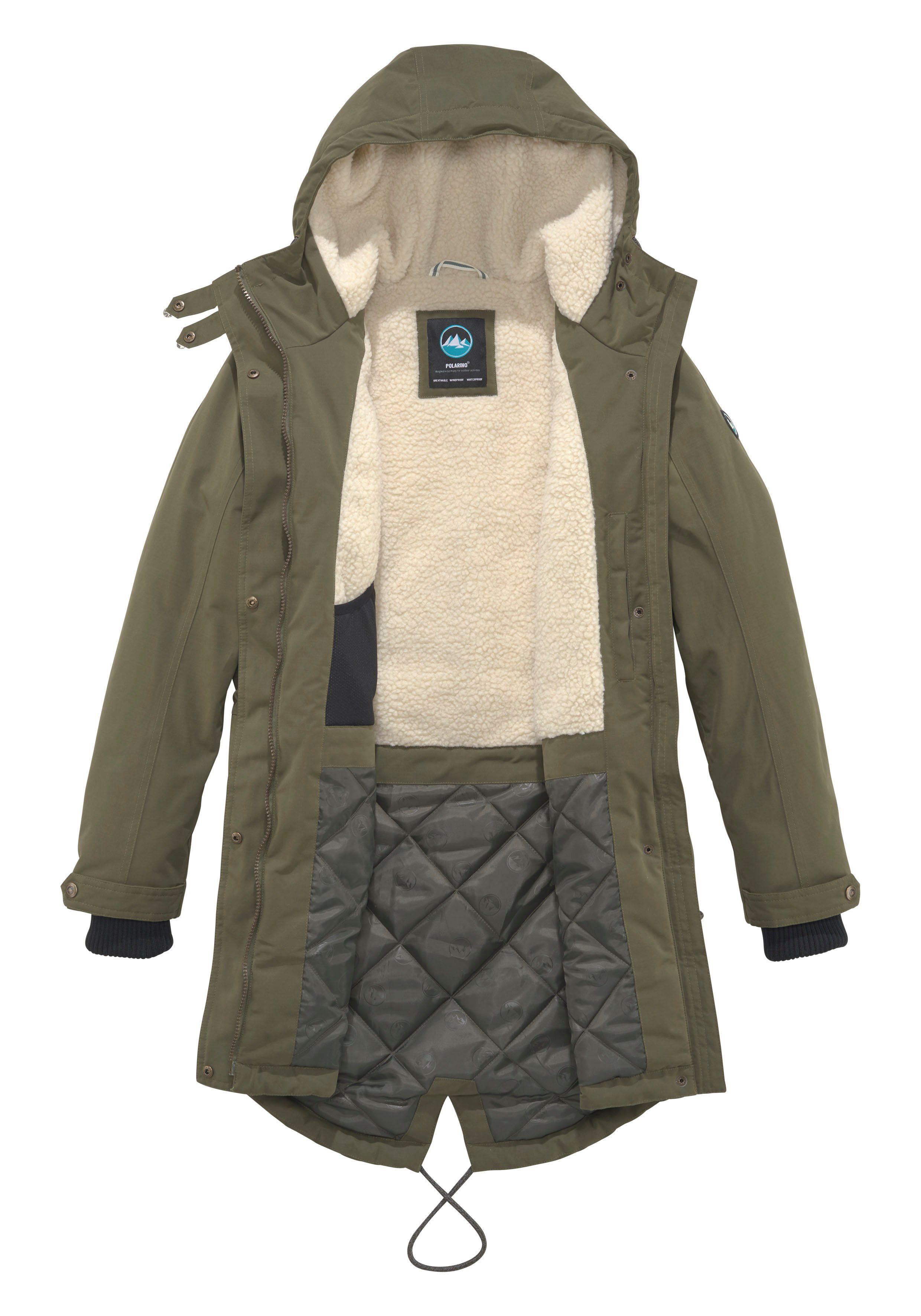 Polarino Functionele parka Ademend, winddicht, waterdicht. Waterkolom 3000mm