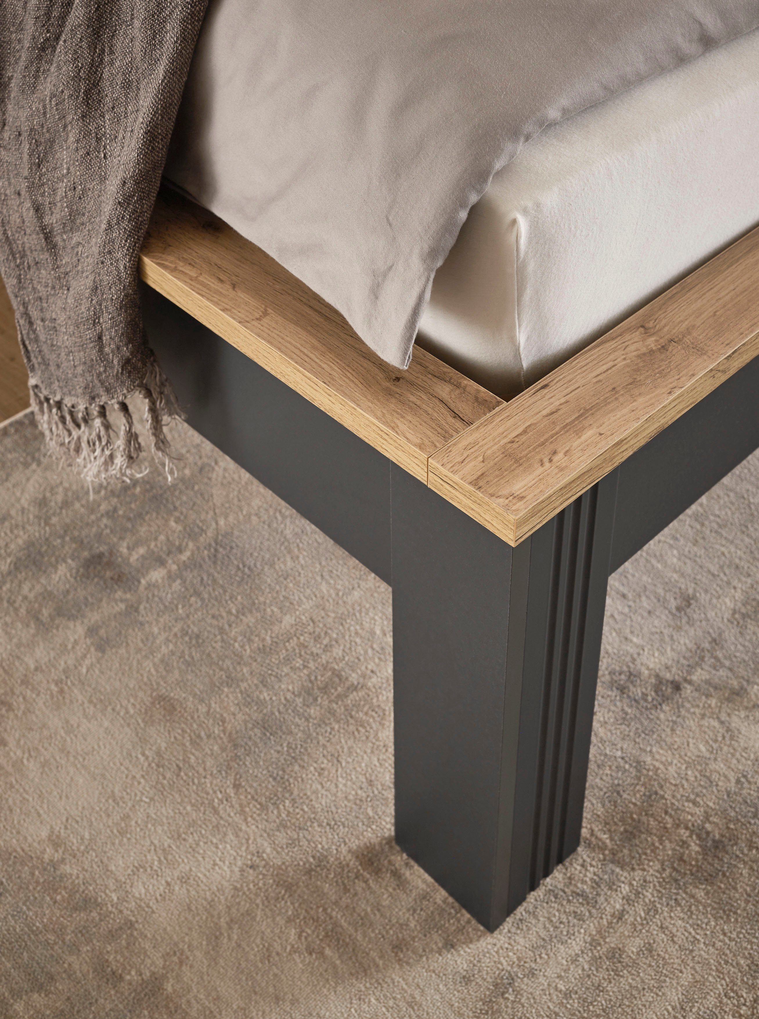 Home affaire Slaapkamerserie Westminster Bed ligoppervlak 180x200 cm en 2 nachtkastjes