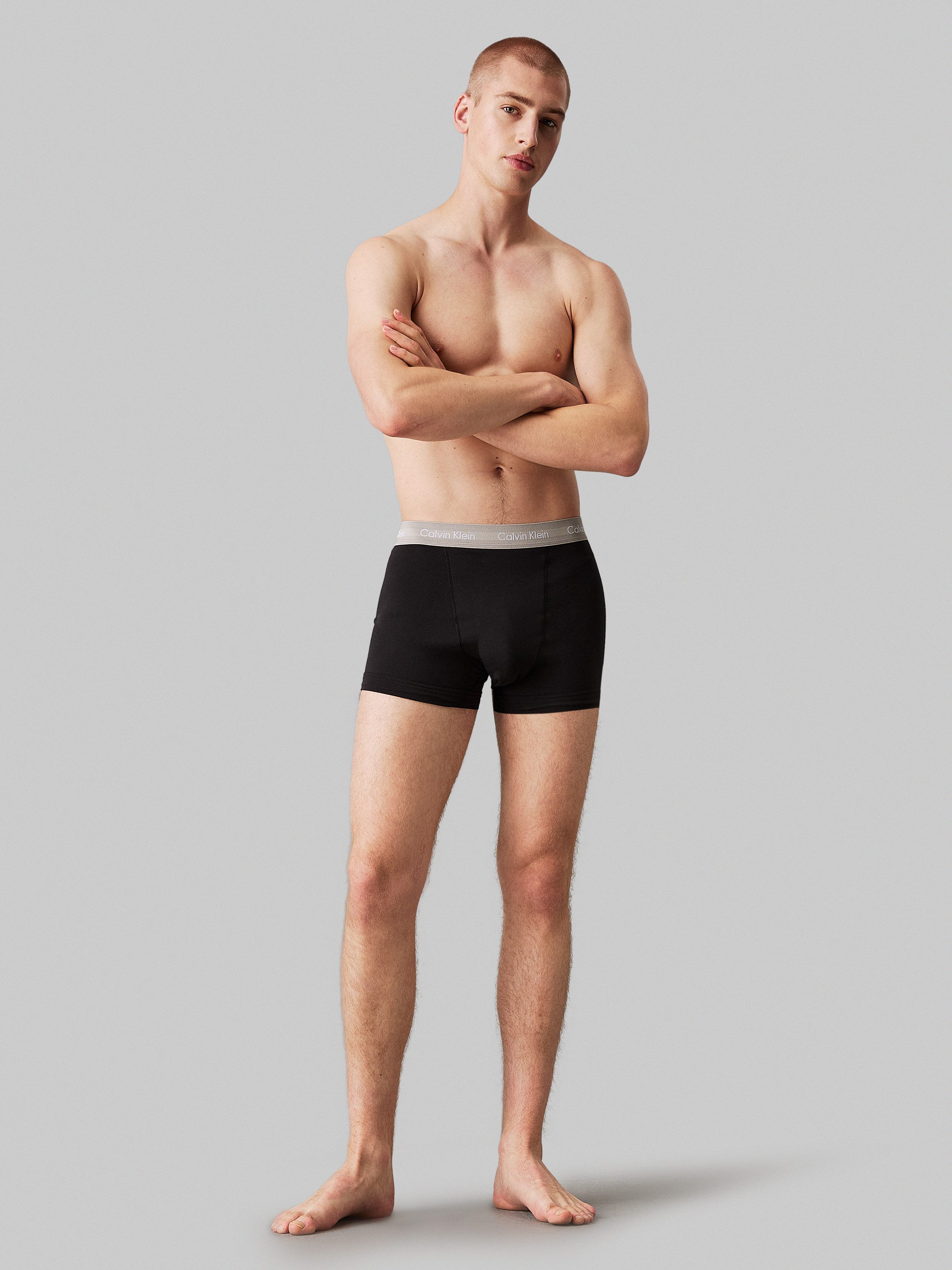 Calvin Klein Trunk 3PK met logo-elastische tailleband (3 stuks) (3 stuks)