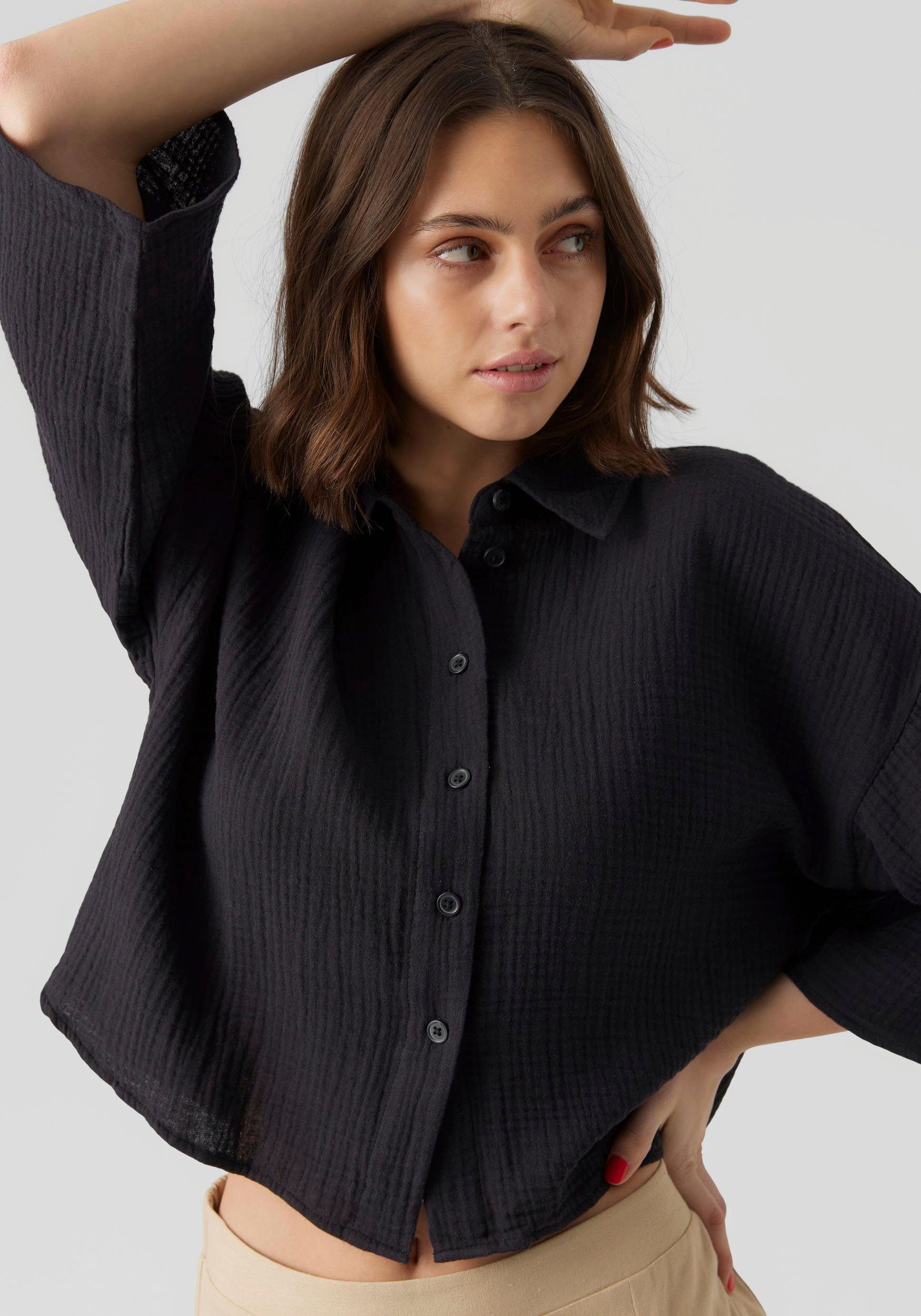 Vero Moda Overhemdblouse VMNATALI CROP SHIRT WVN NOOS