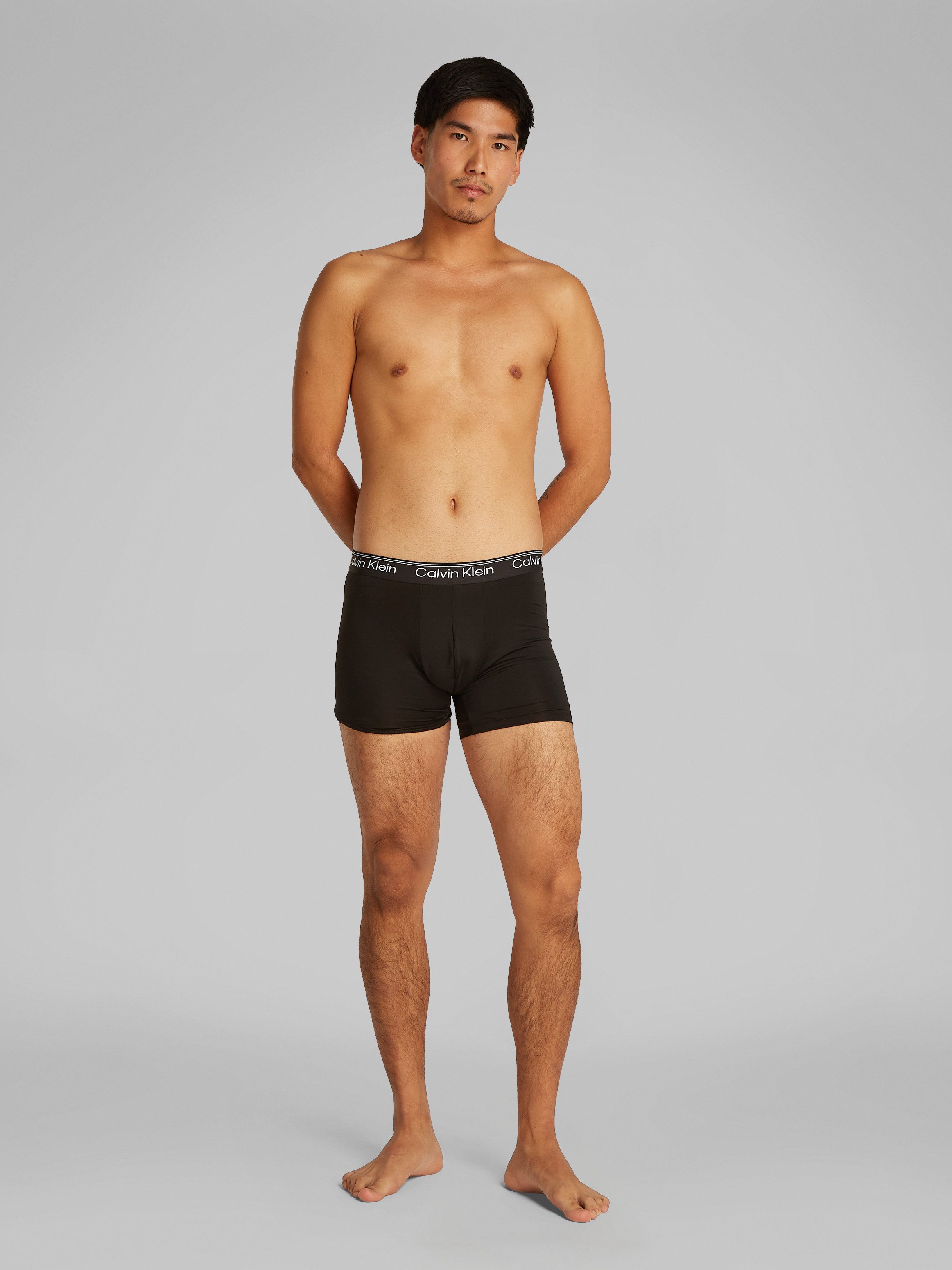 Calvin Klein Boxershort BOXER BRIEF 3PK met langere pijpen & logo-elastische tailleband (Set van 3)