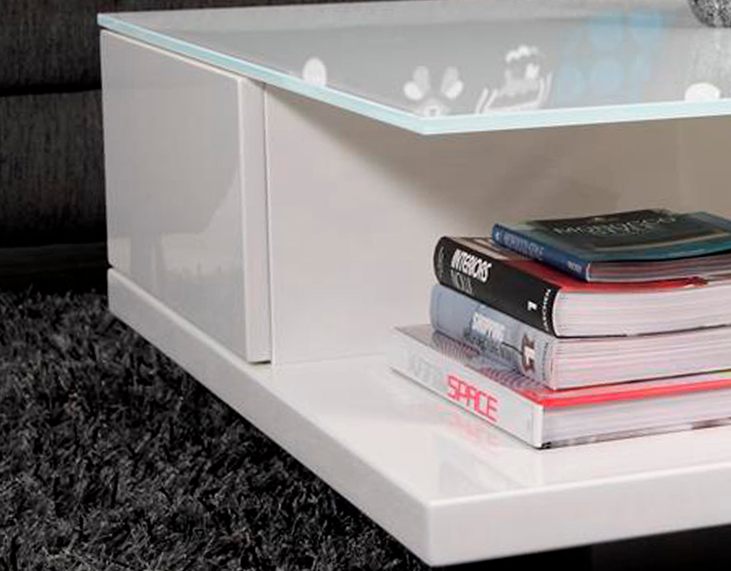 SalesFever Salontafel Tafelblad van gehard kristalglas