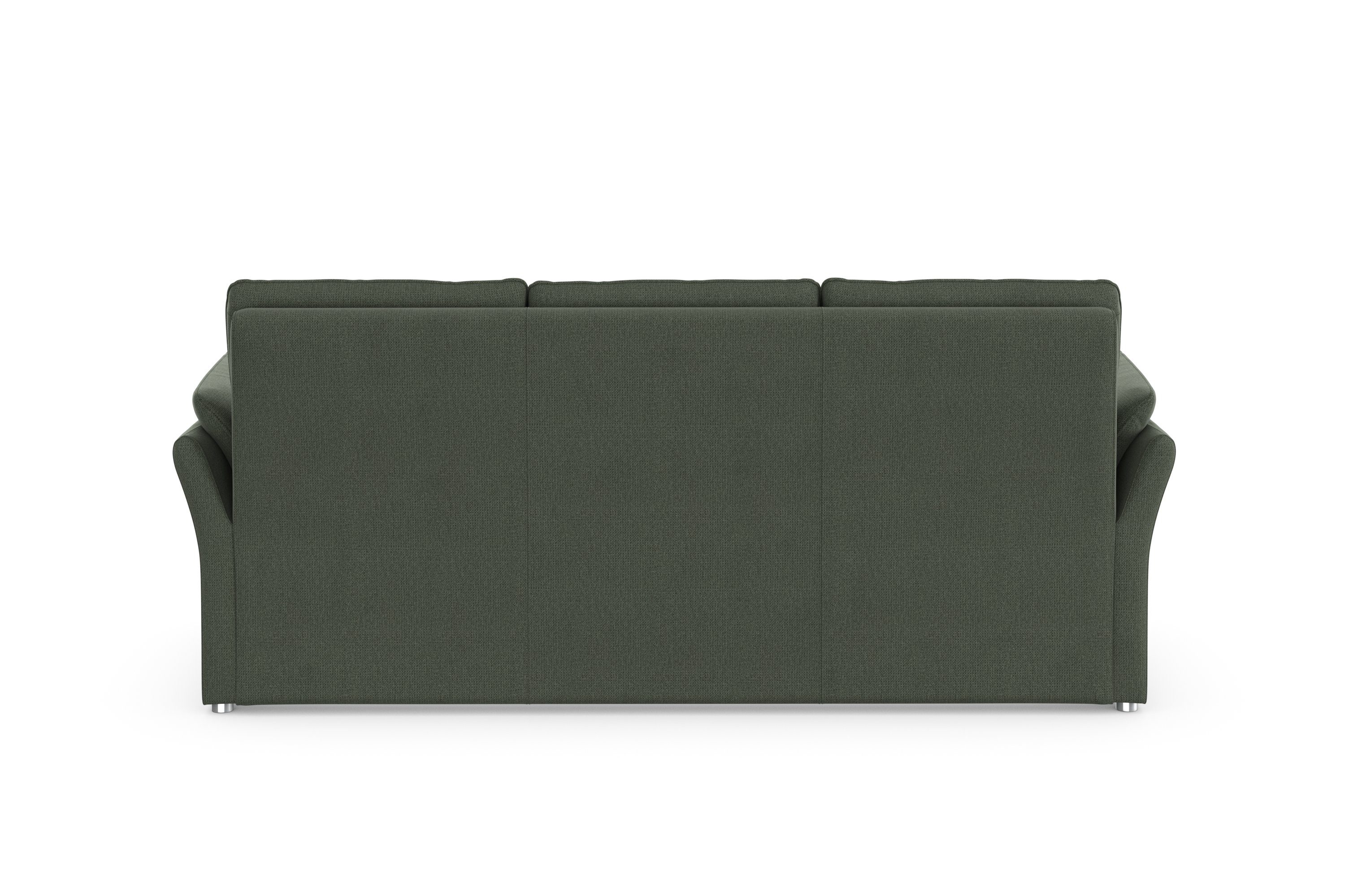 DOMO collection 3-zitsbank Pina, smalle armleuningen, met bonellvering, compact & elegant Hoge zitcomfort, luxe microvezel leerlook, grijs, breedte 219 cm