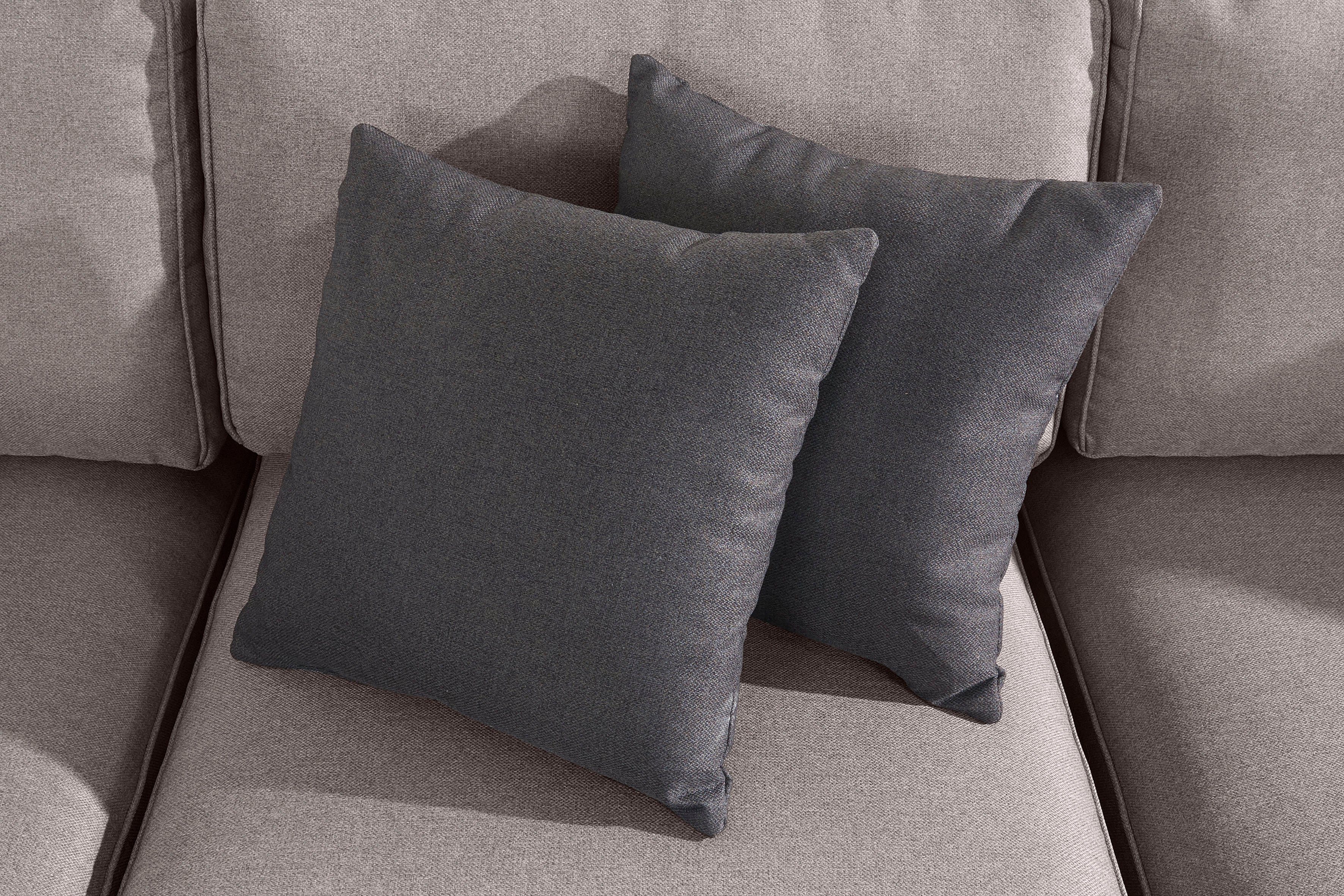 Home affaire Hoekbank Broughton L-vorm zacht zitcomfort, incl. 4 sierkussens, opstaande naad