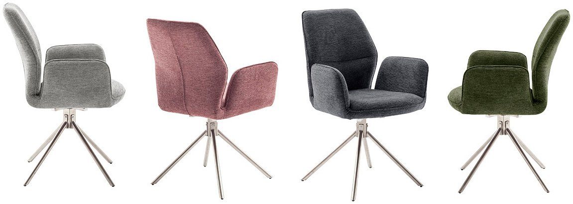 MCA furniture Eetkamerstoel Greyton (2-set), draaibaar 180°, belastbaarheid 120 kg, zithoogte ca. 50 cm