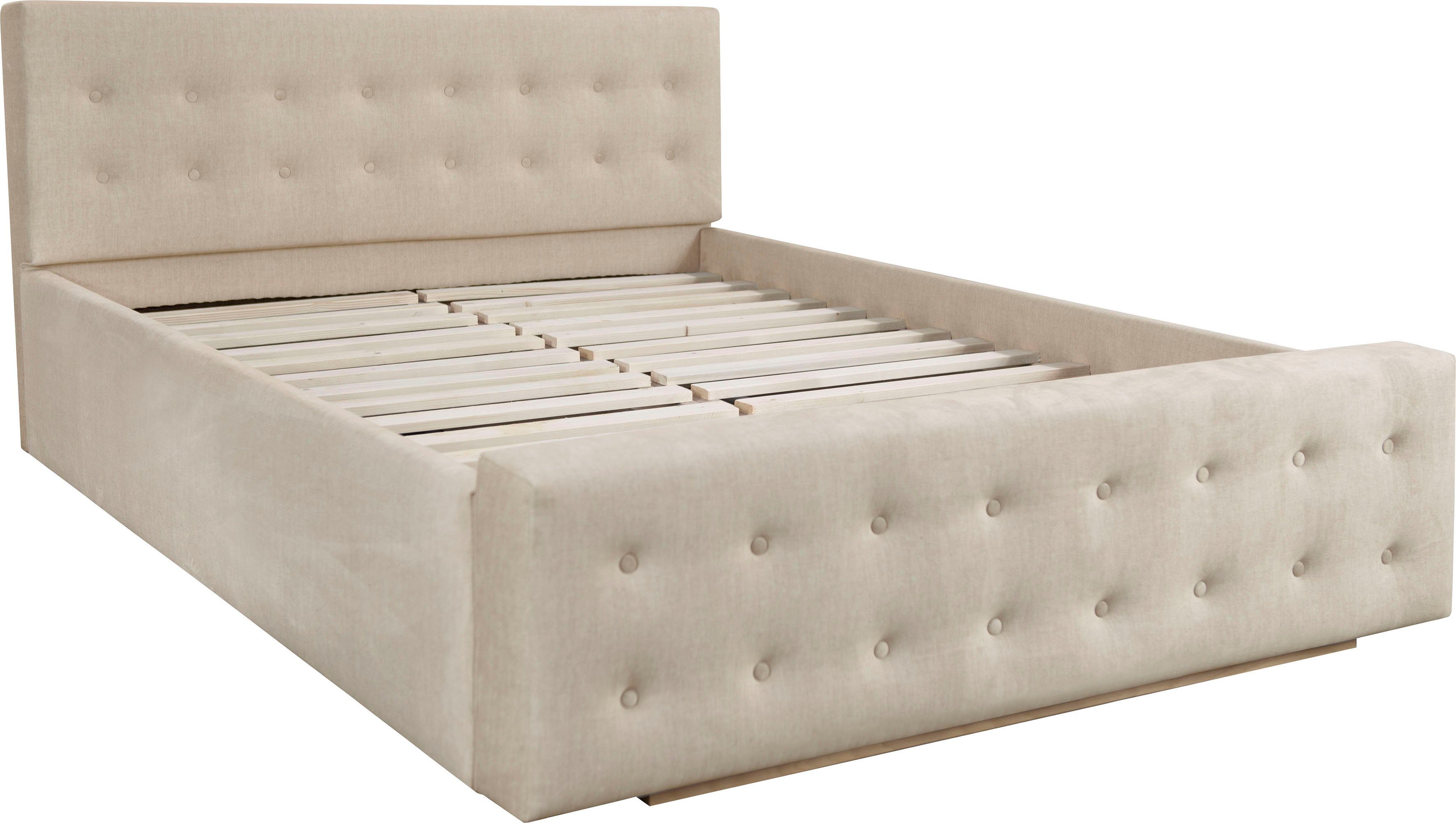Home affaire Gestoffeerd bed Vaine in 5 breedten, ook in lengte 220 cm, incl. lattenrol