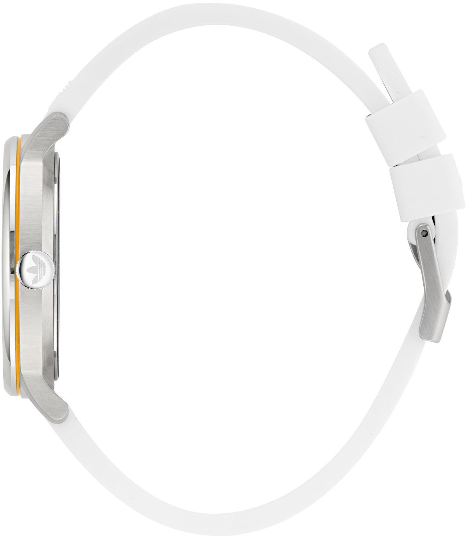 adidas Originals Kwartshorloge CODE ONE 3H Polshorloge, dames, herenhorloge, unisex, analoog, siliconen band