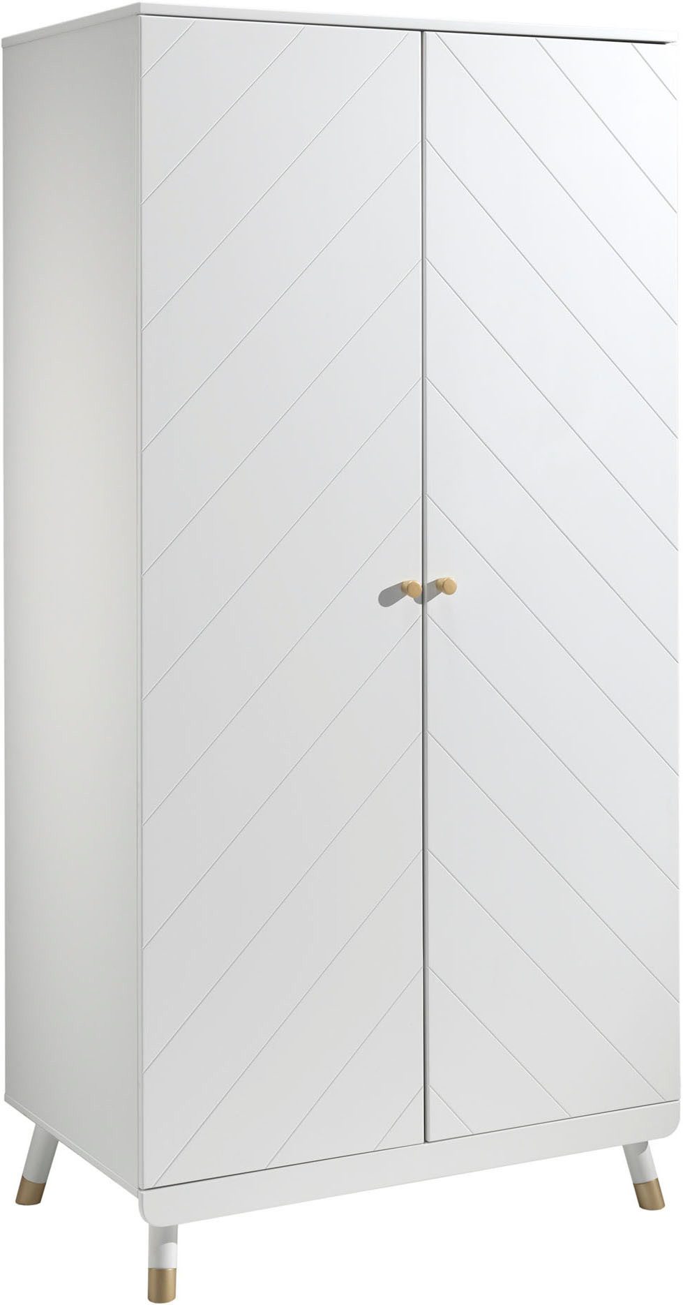 Vipack Babymeubelset 4-delig biedt alles voor uw kinderkamer, afwerking satin wit gelakt