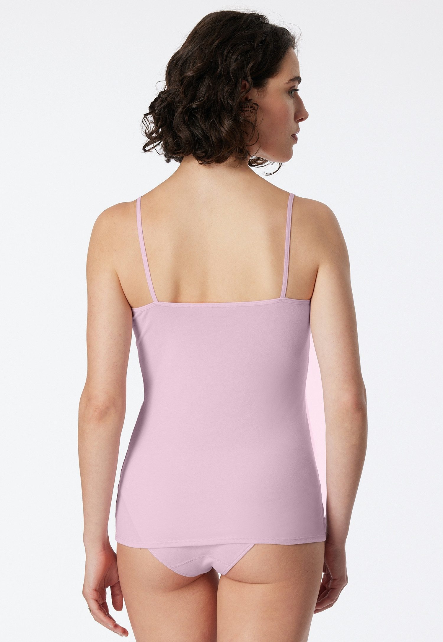 Schiesser Top met spaghettibandjes Cotton Lace met feminine kantband bij de decolleté (2-delig, Set van 2)