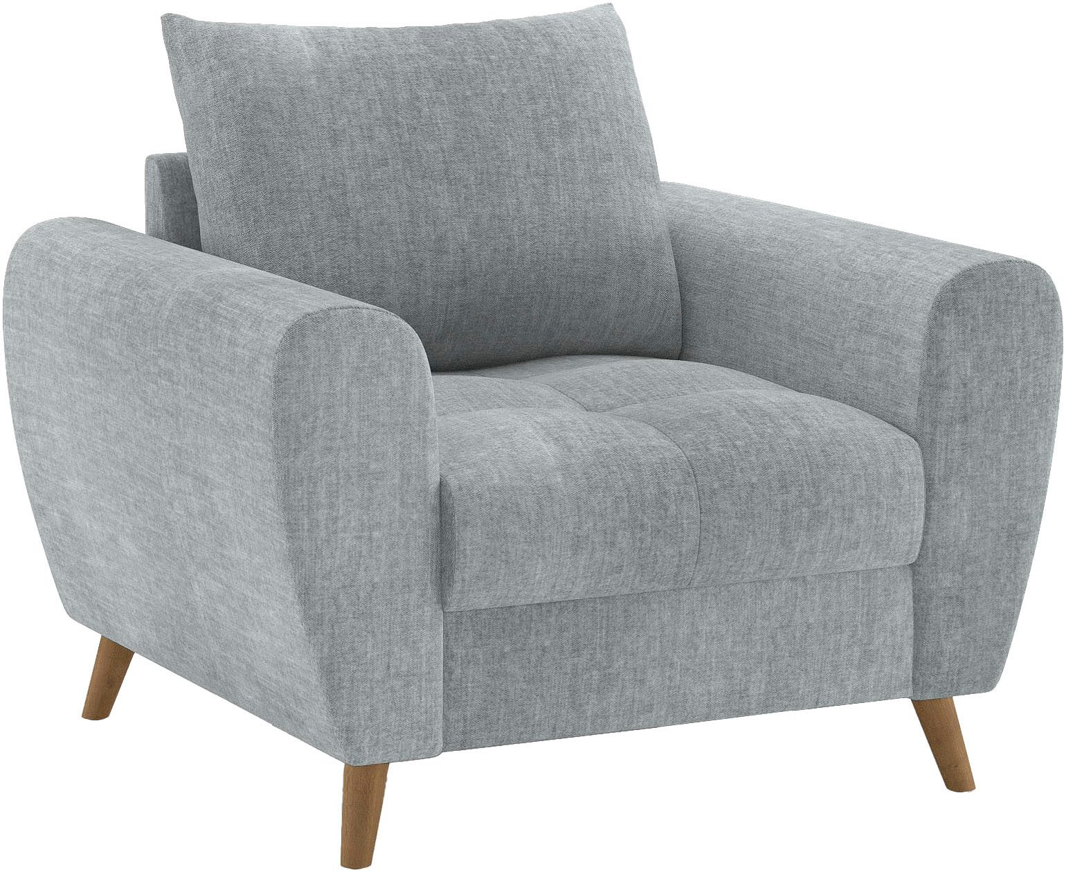 Mr. Couch Fauteuil Blackburn II Passend bij de set, met koudschuimvering tot 140 kg belastbaar fauteuils grijs