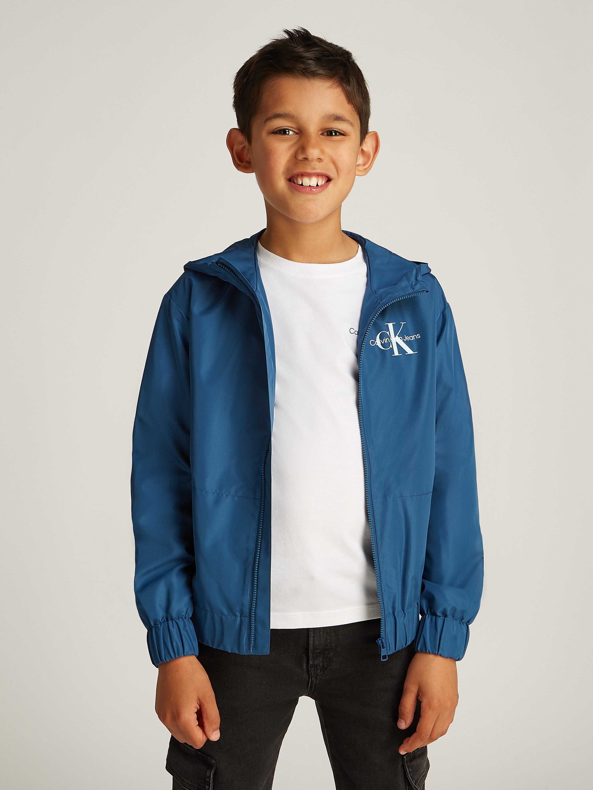 Calvin Klein Windbreaker MONOLOGO ESSENTIAL JACKET voor kinderen tot 16 jaar met logo-print