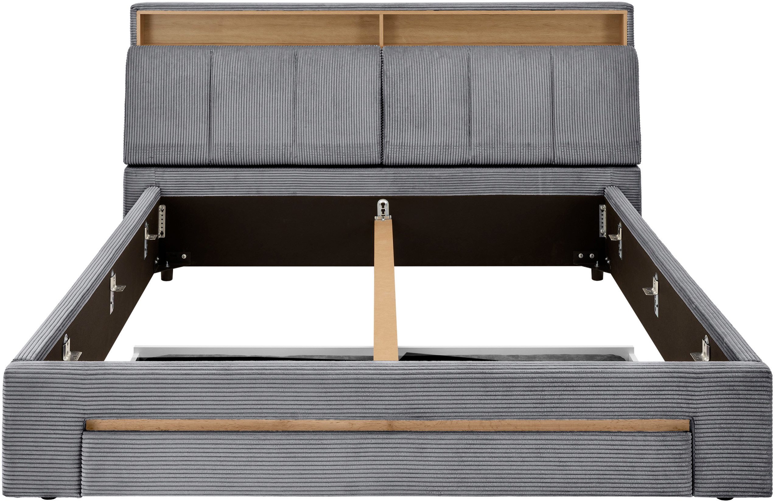 INOSIGN Gestoffeerd bed CiTY/GiRON,, gepolsterd opbergbed, met LED-verlichting Bedkisten met hondenbed of als opbergruimte, opklapbare hoofdeinden