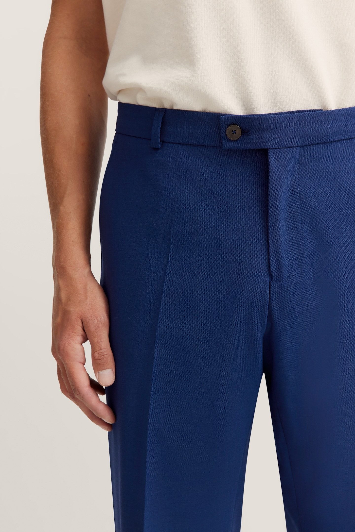 Bugatti Pantalon met persvouw en fijne structuur