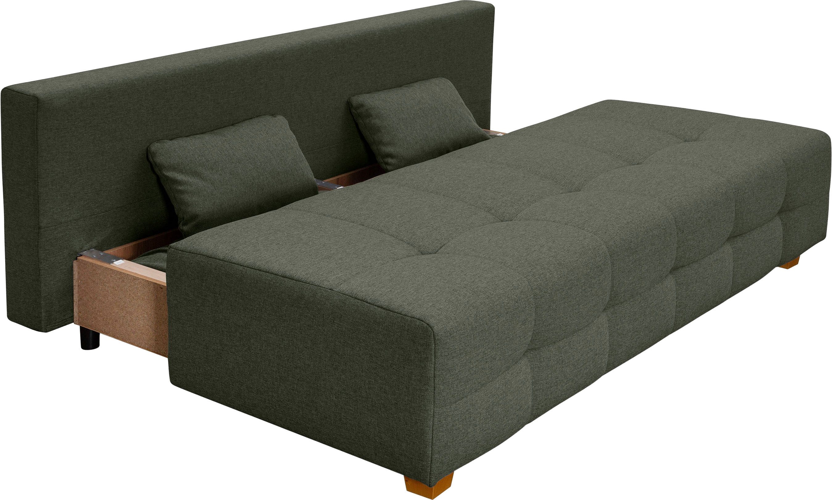 COLLECTION AB Slaapbank Bella Slaapbank, bedlade, bonellvering, rugkussen, armleuningkussen