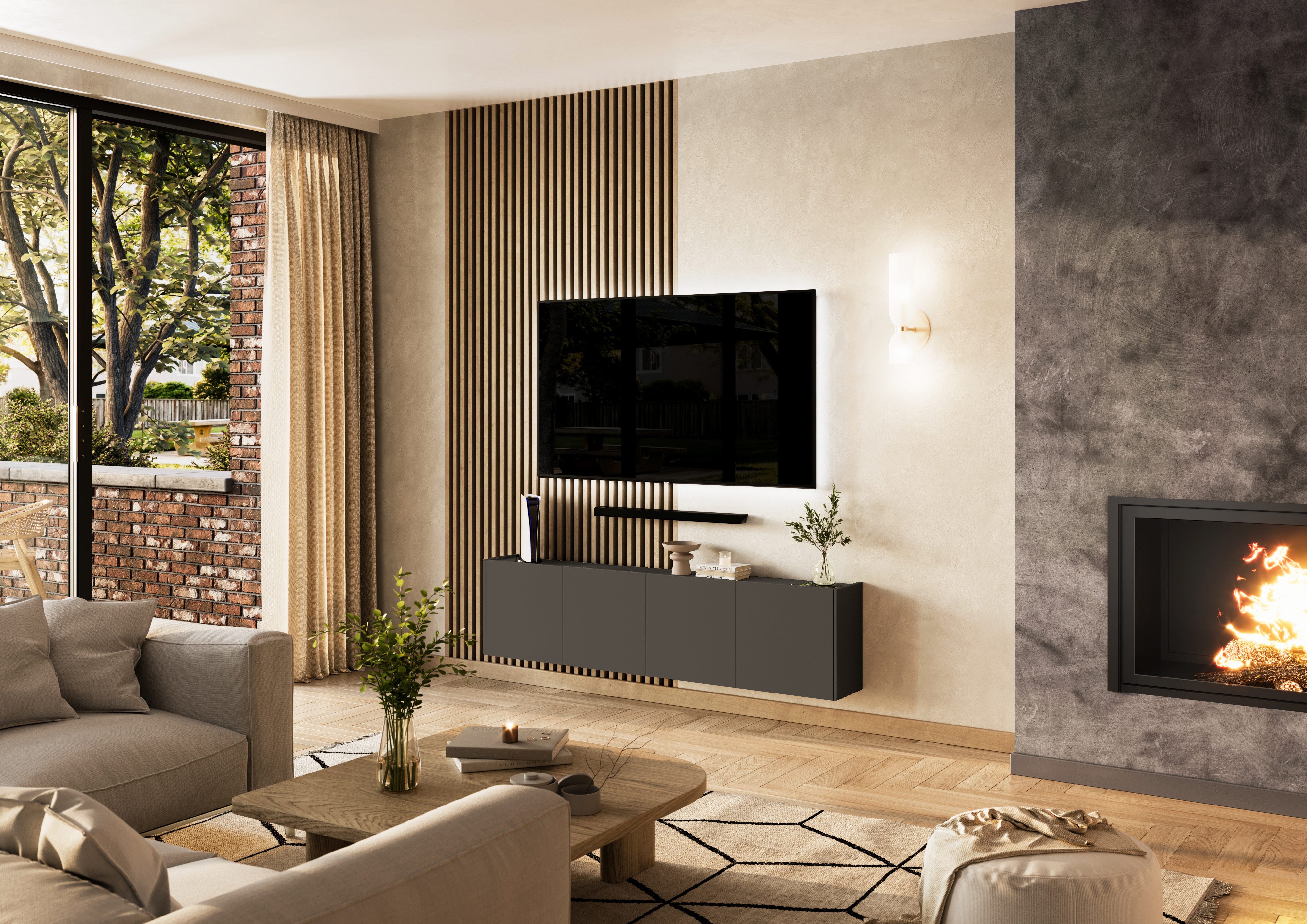GERMANIA Multifunctionele kast Libbiano met balkonlook