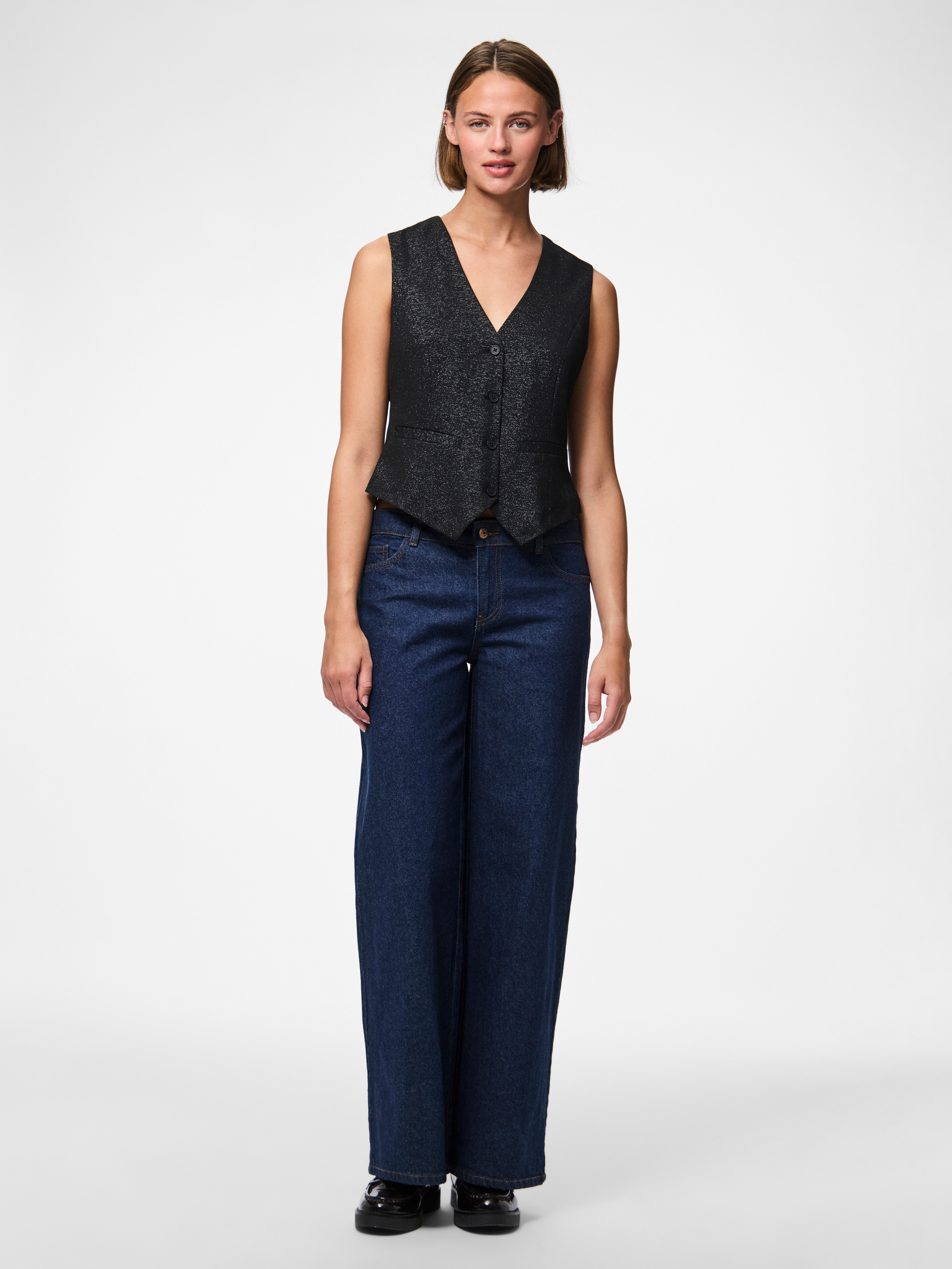 pieces Gilet PCBOSELLA GLITTER VEST NOOS