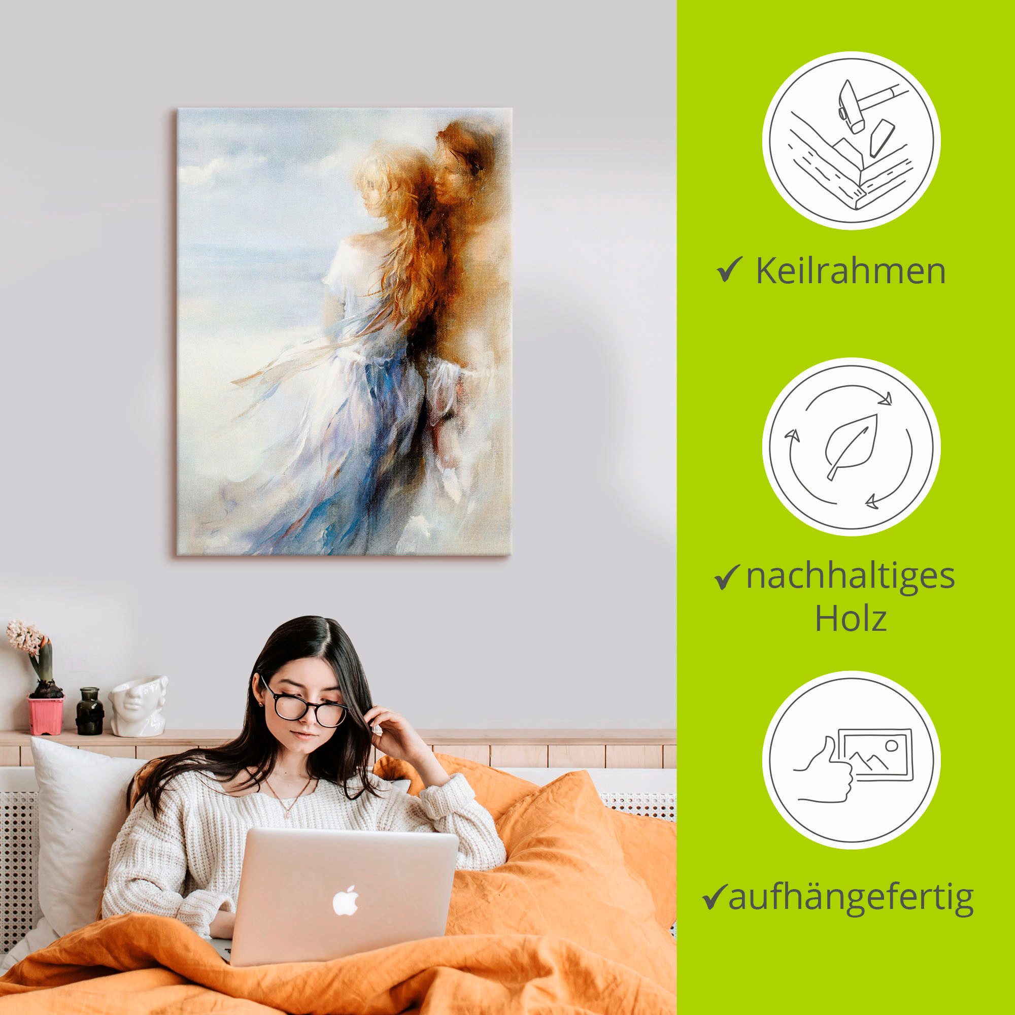 Artland Artprint Samen als artprint op linnen, poster in verschillende formaten maten