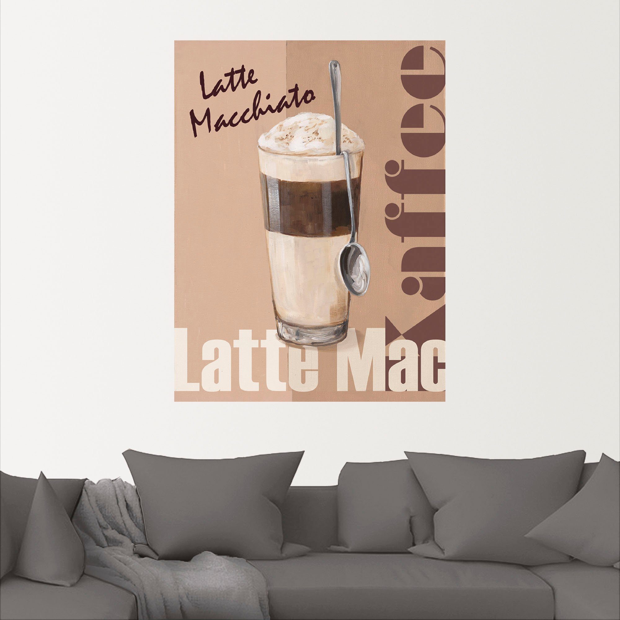 Artland Artprint Latte macchiato - koffie als artprint op linnen, muursticker of poster in verschillende maten