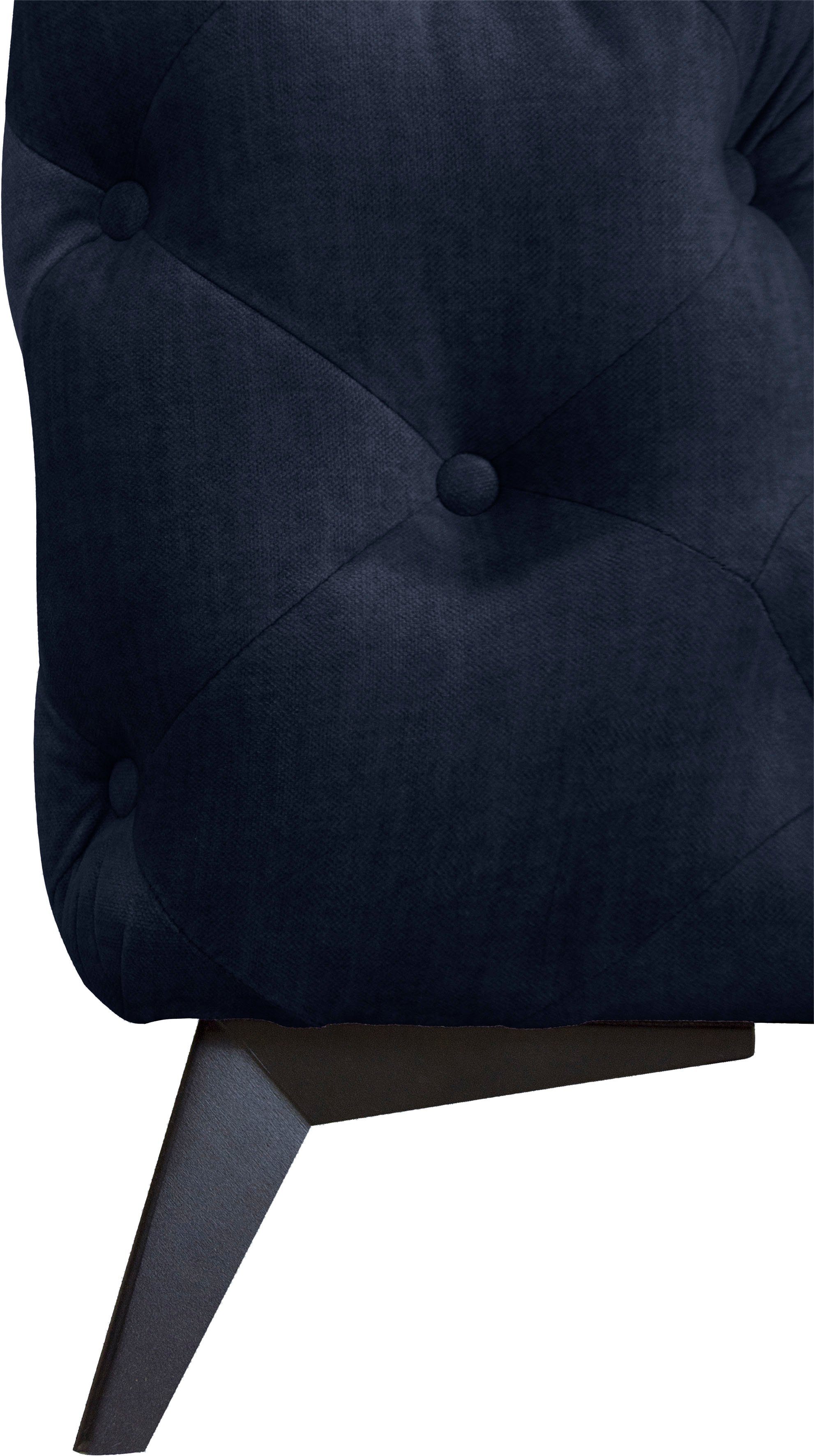 Leonique Chesterfield-bank Hoekbank GLYNIS L-vorm met golfvering, afmetingen B/D/H 264/264/75cm luxueuze capitonnage, moderne chesterfield look, kleur van de poten ter keuze