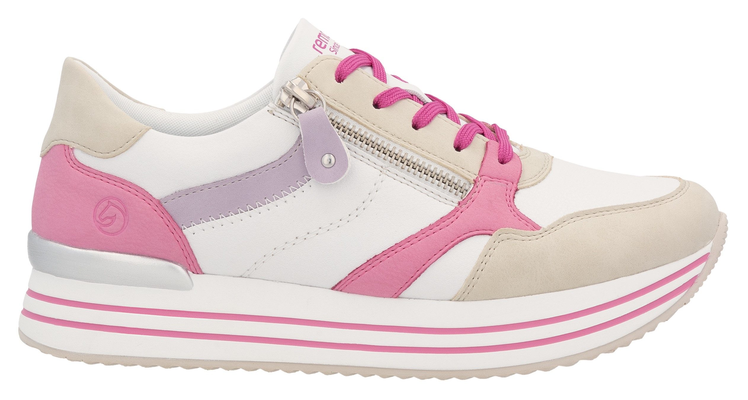 Remonte Plateausneakers vrijetijdsschoen, lage schoen, veterschoen met losse zachte inlegzool