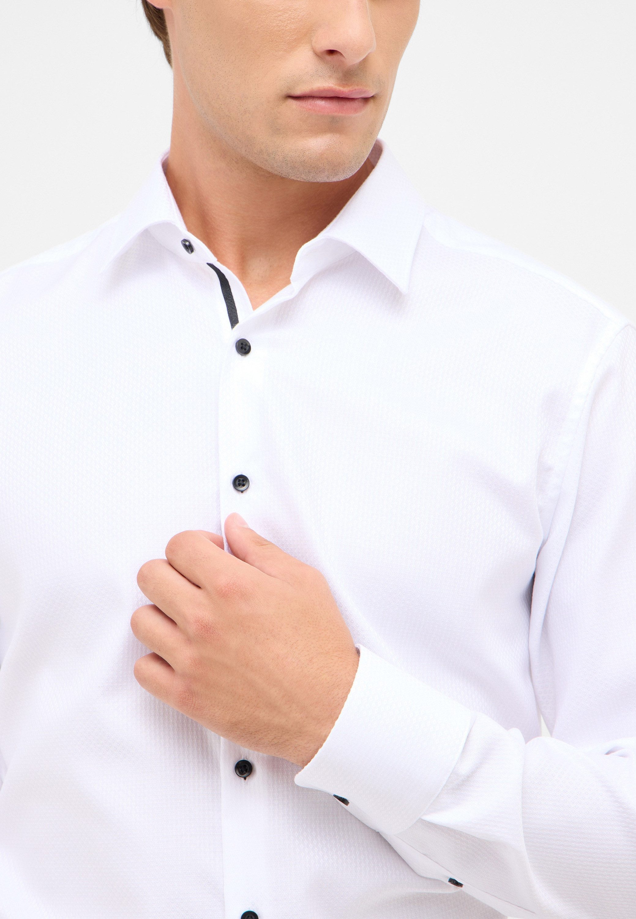 Eterna Overhemd met lange mouwen Slim fit NON IRON (strijkvrij)