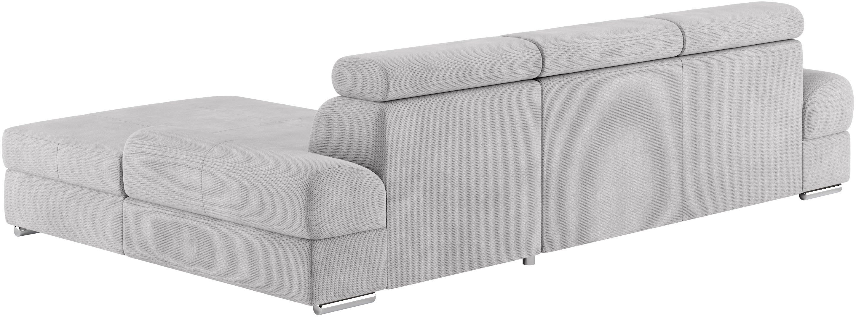 sit&more Hoekbank Broadway L-vorm met verstelbare hoofdsteun, naar keuze met slaapfunctie